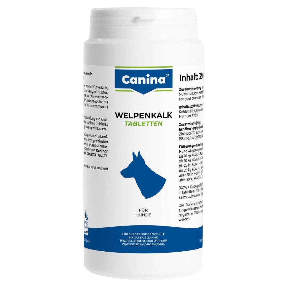 Canina Welpenkalk Tabletten 350 g, Nahrungsergänzungsmittel für: Hund