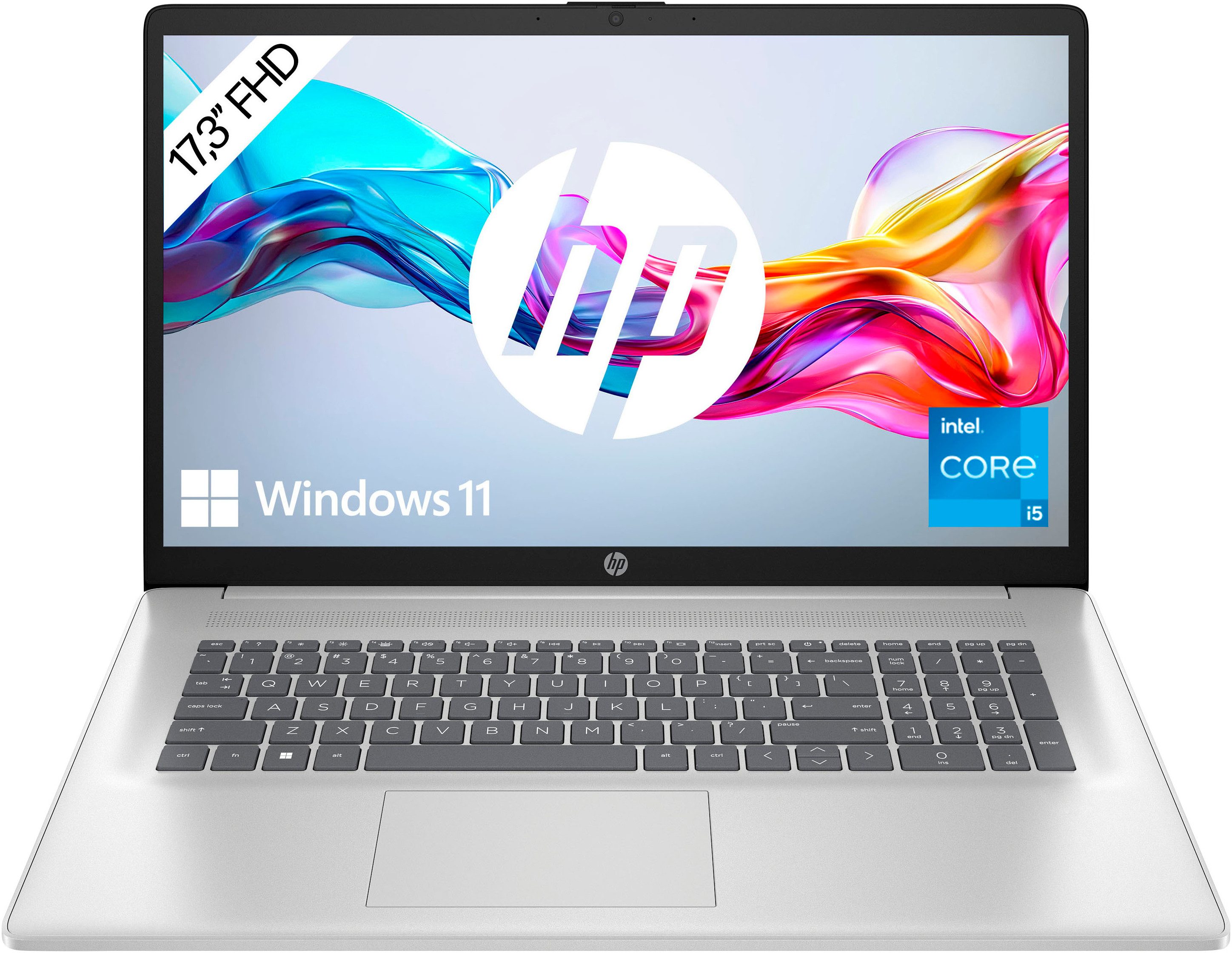 HP 17-cn3264ng Notebook (43,9 cm/17,3 Zoll, Intel Core i5 1334U, Iris Xe Graphics, 512 GB SSD)