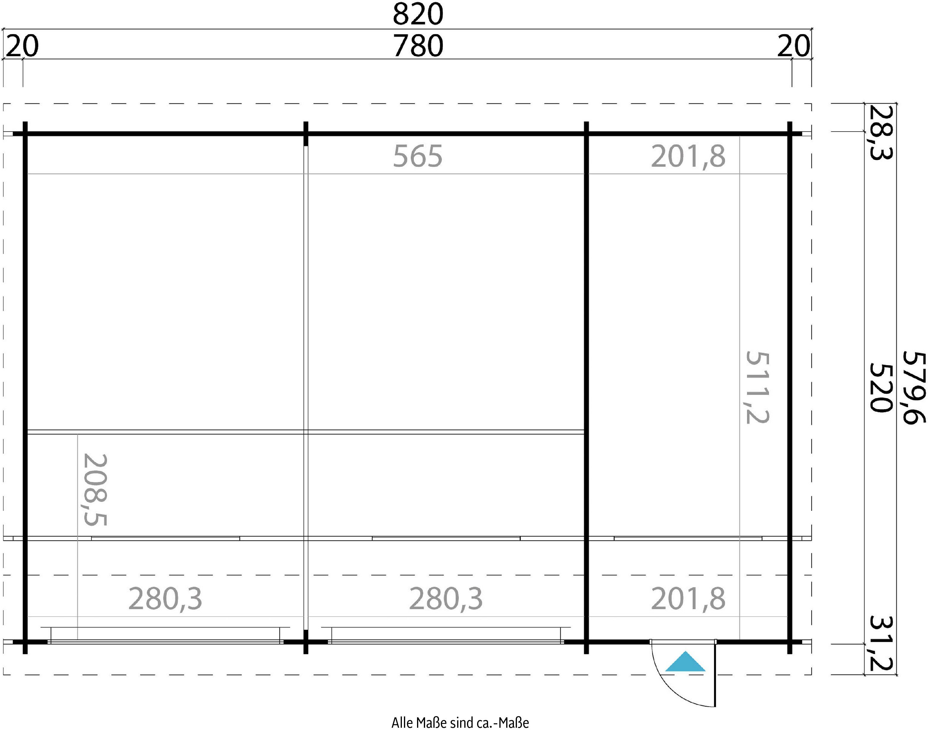 LASITA MAJA Garage schwedenrot Schwingtoren Fahrzeuge für 2 (Set, 2 Hawaii geeignet), Garage 