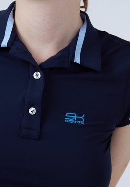 SPORTKIND Funktionsshirt Golf Poloshirt Damen & Mädchen navy blau