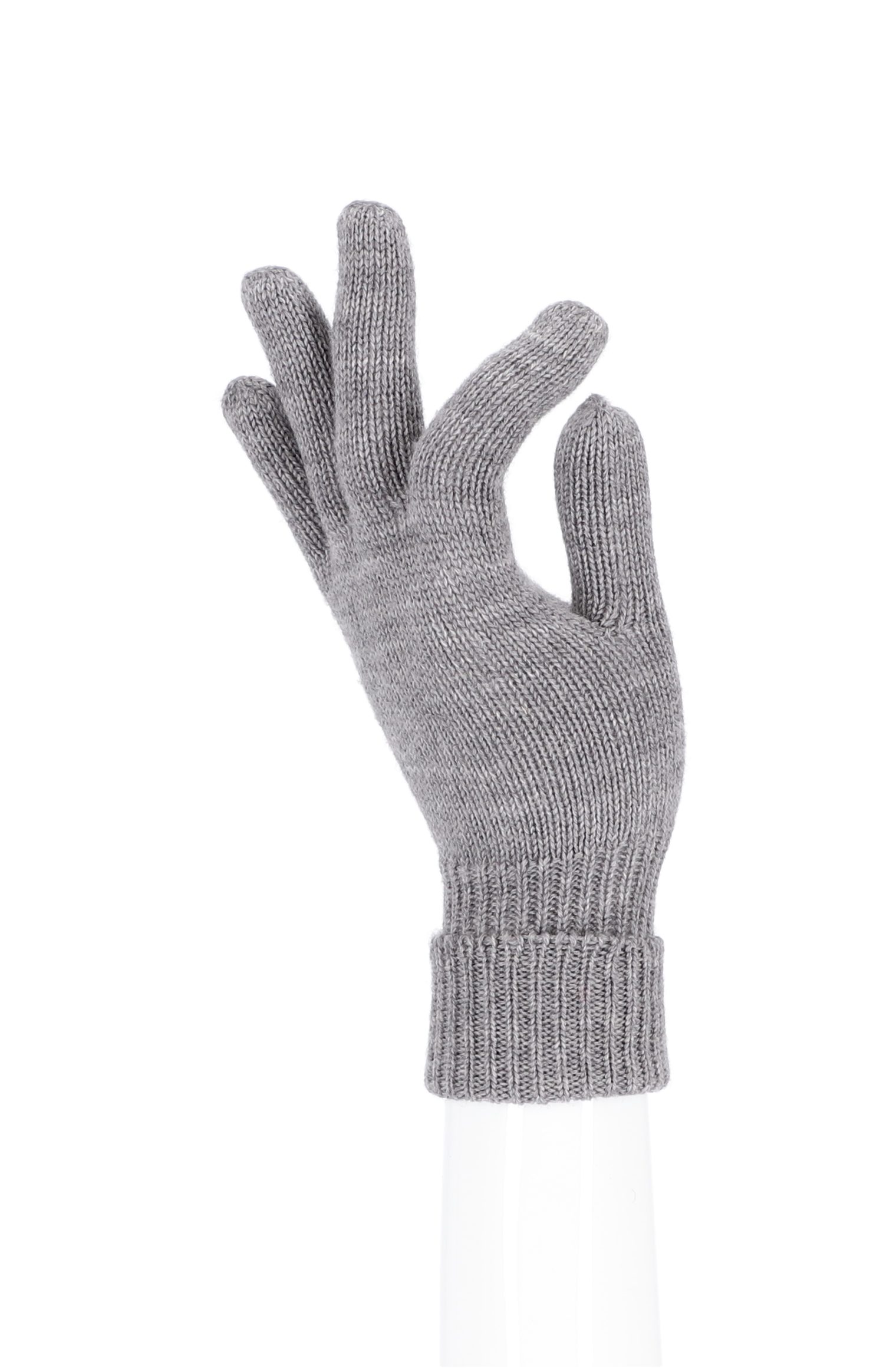 halsüberkopf Accessoires Strickhandschuhe Fingerhandschuh Damen weiche Handschuhe Damen grau