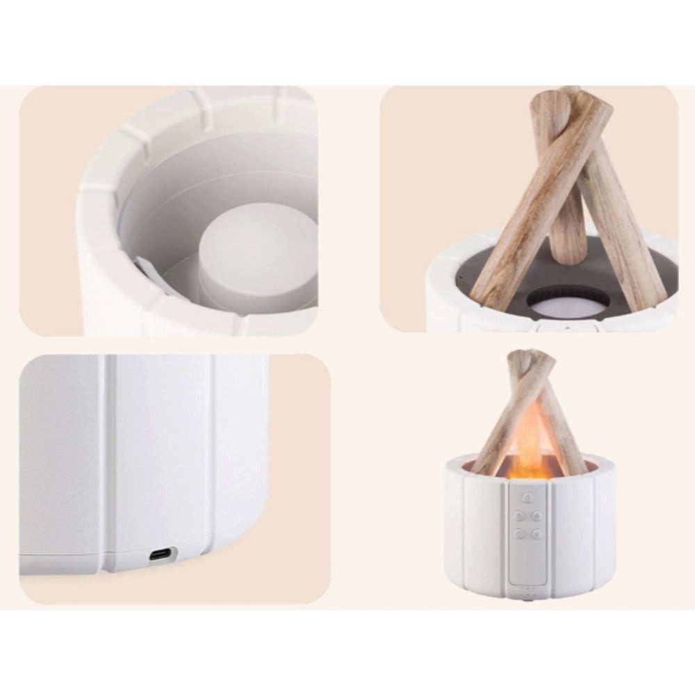 VERK GROUP Diffuser USB Luftbefeuchter mit Flammeneffekt – Ultraschall Aroma Diffuser mit