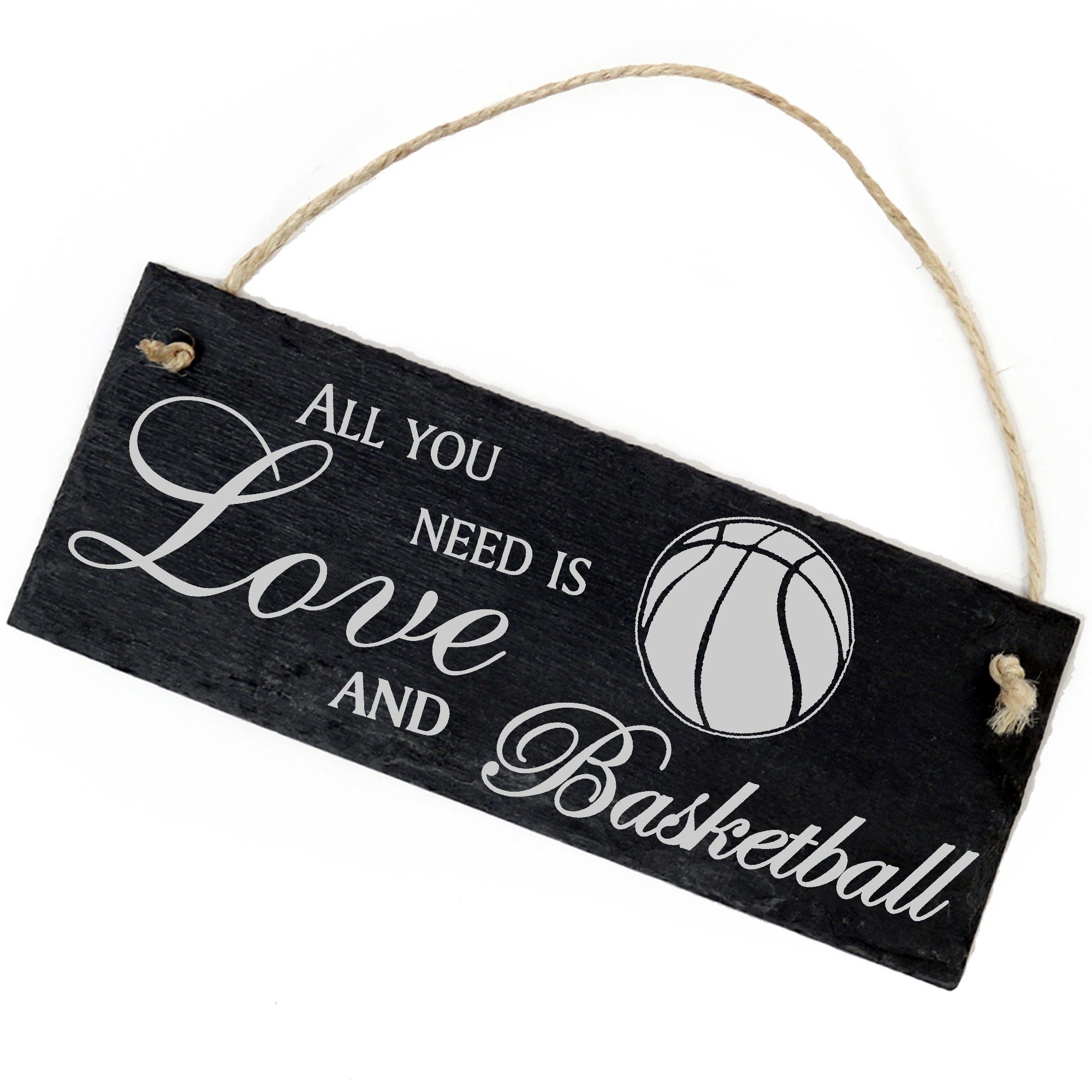 Dekolando Hängedekoration Basketball 22x8cm All you need is Love and Basketball