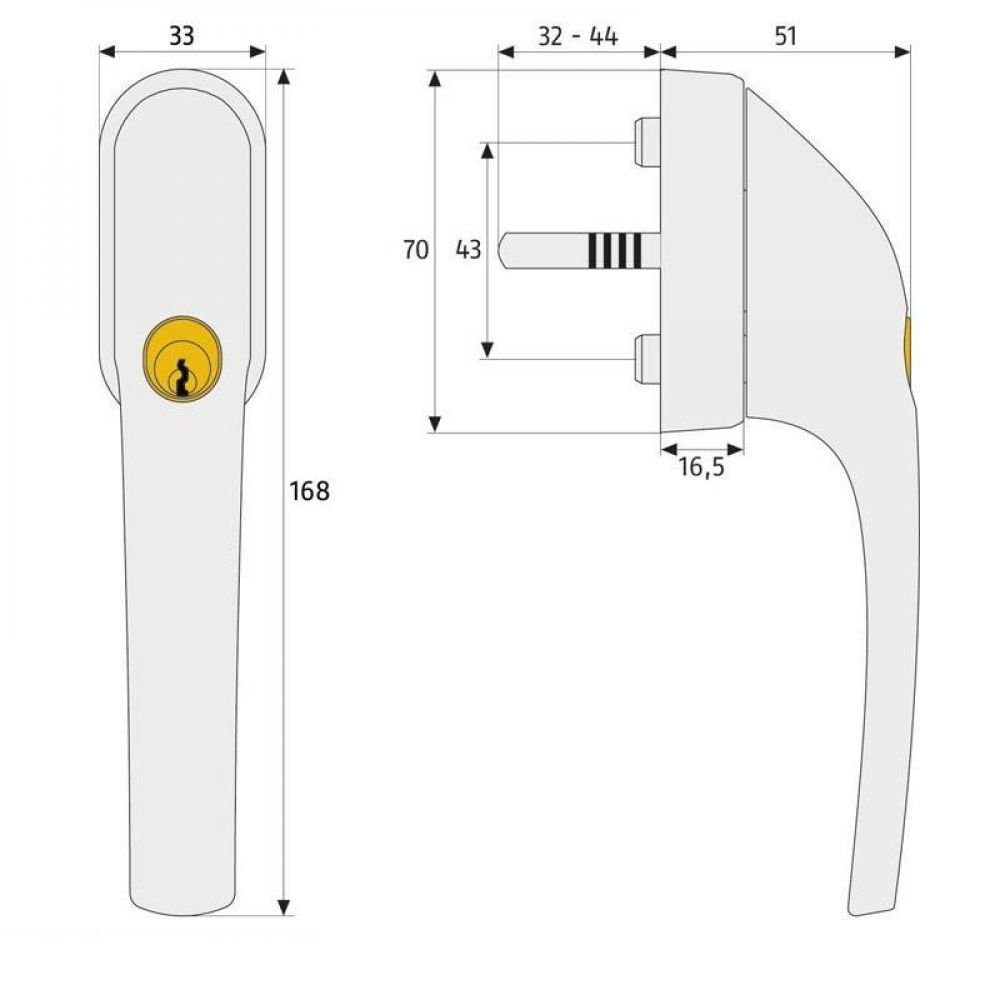 Abus Fensterschloss ABUS FG300 Abschließbarer weiss Fenstergriff