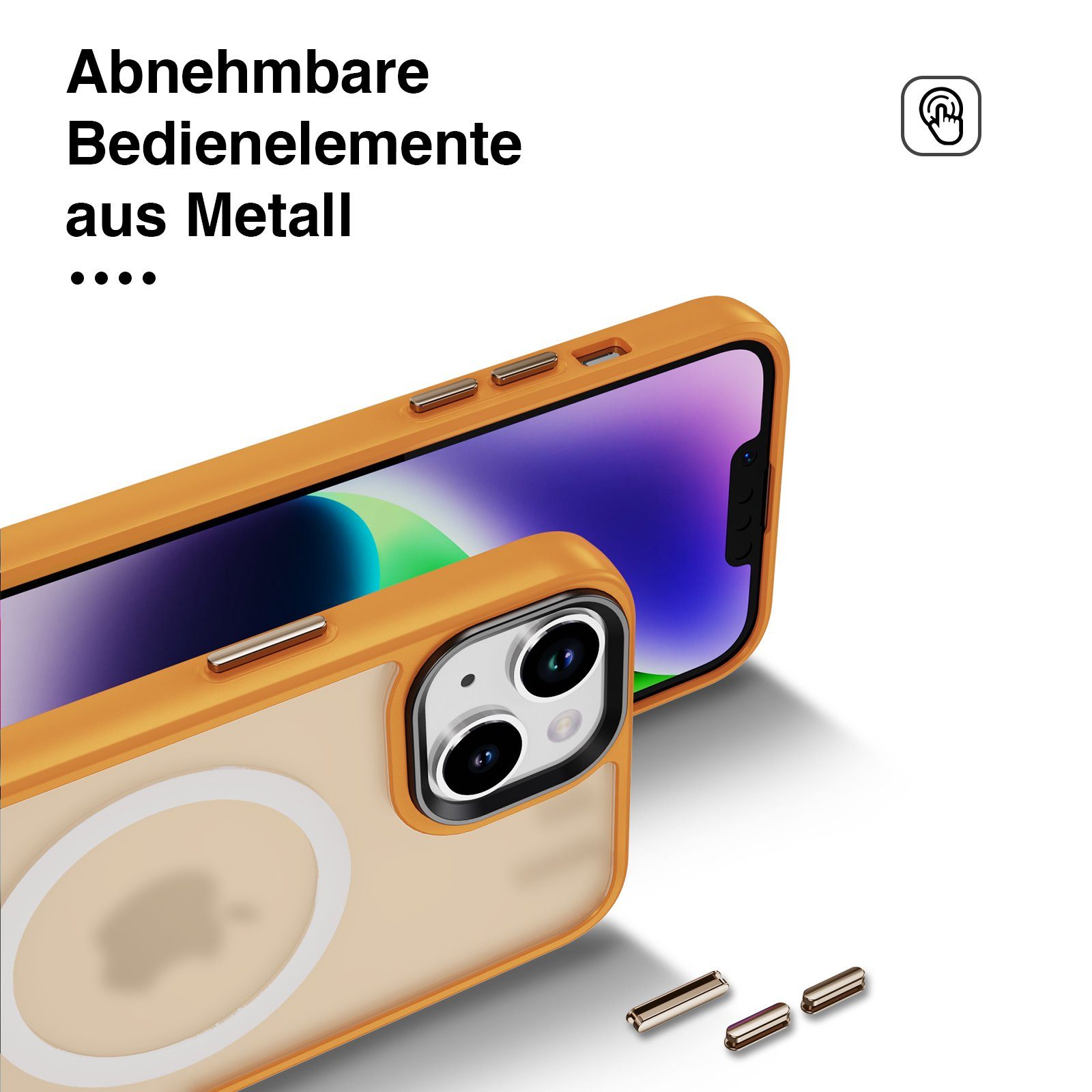 Tec-Expert Handyhülle Magnet Hülle für Apple iPhone 15 6.1 Zoll, 6.1, kompatibel zu Magsafe magnetisches Laden – Bild 5 von 5