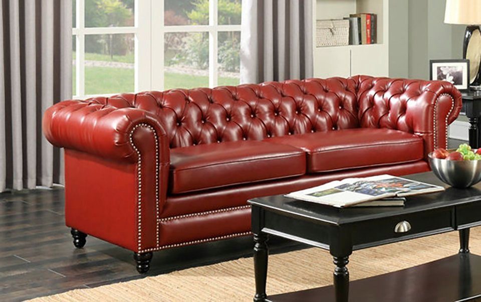 JVmoebel Chesterfield-Sofa, Chesterfield 3+2 Sitzer Garnitur Sofa Couch