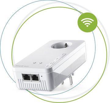 DEVOLO Magic 2 WiFi ac Next Ergänzung (2400Mbit, 2x LAN, Mesh) Netzwerk-Adapter zu RJ-45 (Ethernet)