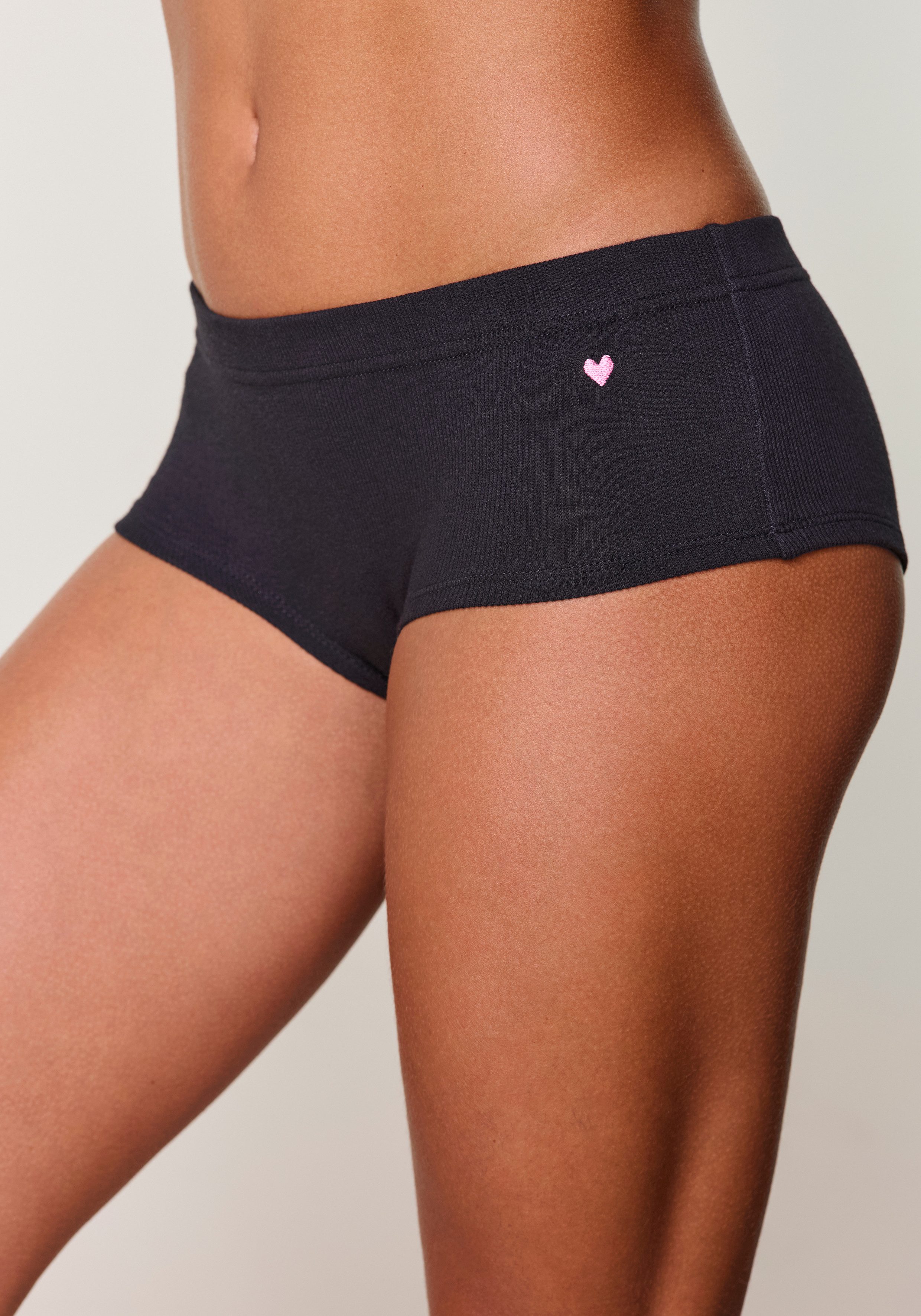 LASCANA Hüftpanty (3er Pack) in elastischer Rippen-Qualität günstig online kaufen