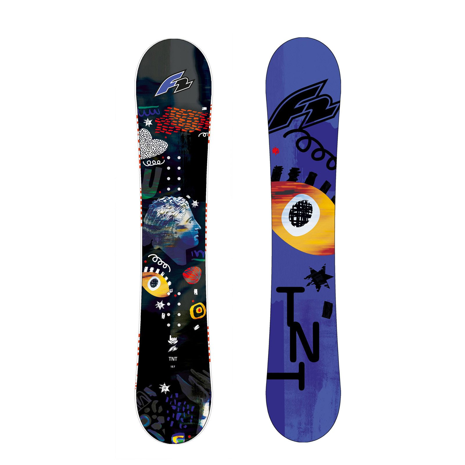 Snowboard F2 Snowboard TNT Freeride/Freestyle 153 cm Schwarz 2025