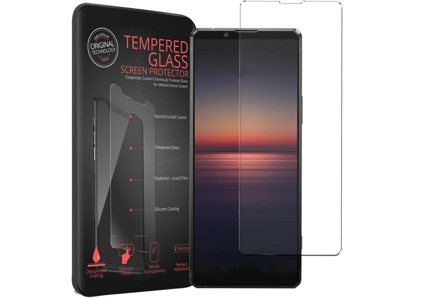 CoolGadget Schutzfolie Panzerfolie für Sony Xperia 5 II, (9H Härtegrad, 2x Schutzglas, 1xReinigungset), Displayfolie Panzer Schutzfolie 2 Stück für Sony Xperia 5 II Glasfolie