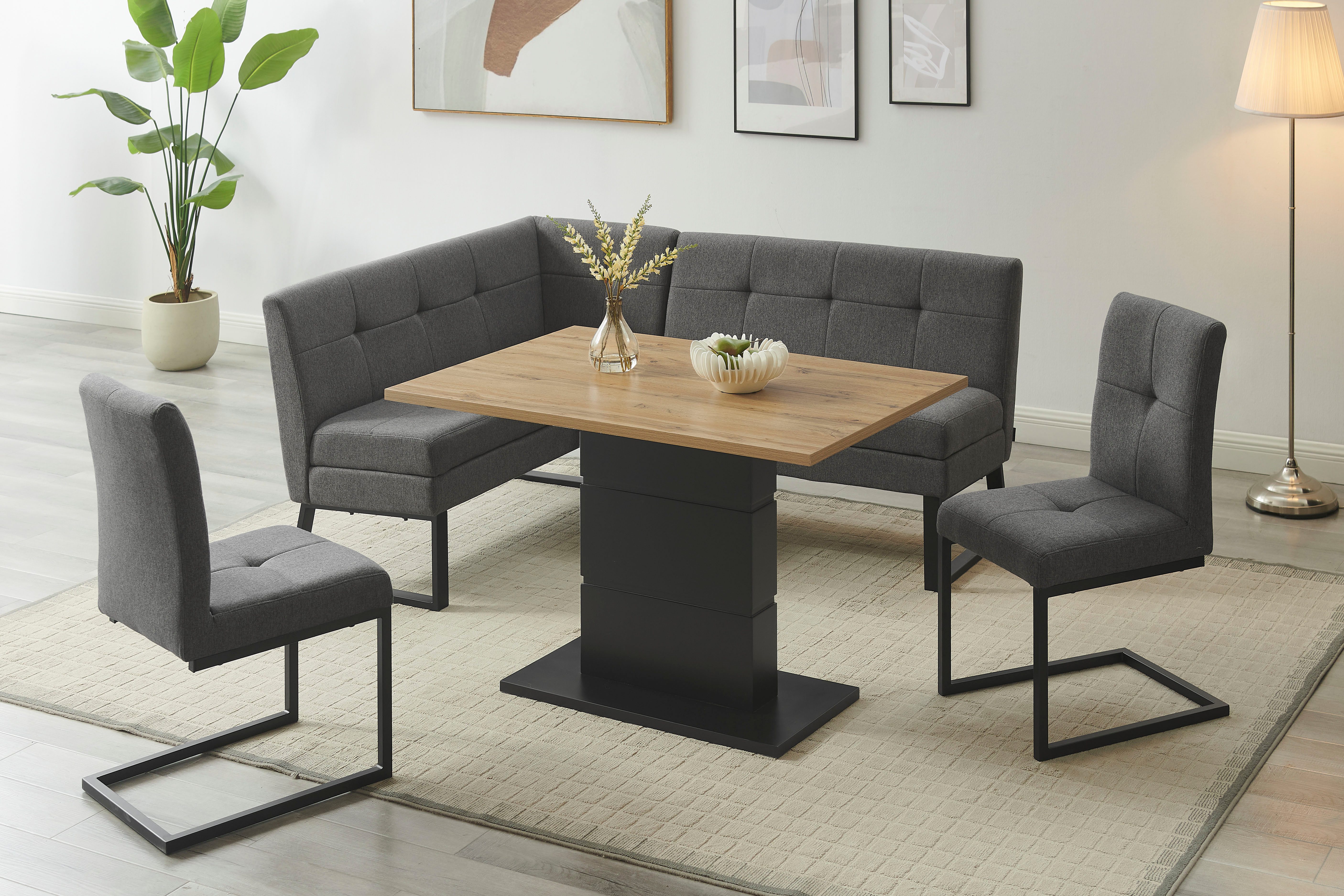 OTTO home Eckbankgruppe Geranie, Sitzgruppe, Eckbank inkl. Stauraum, Esstis günstig online kaufen