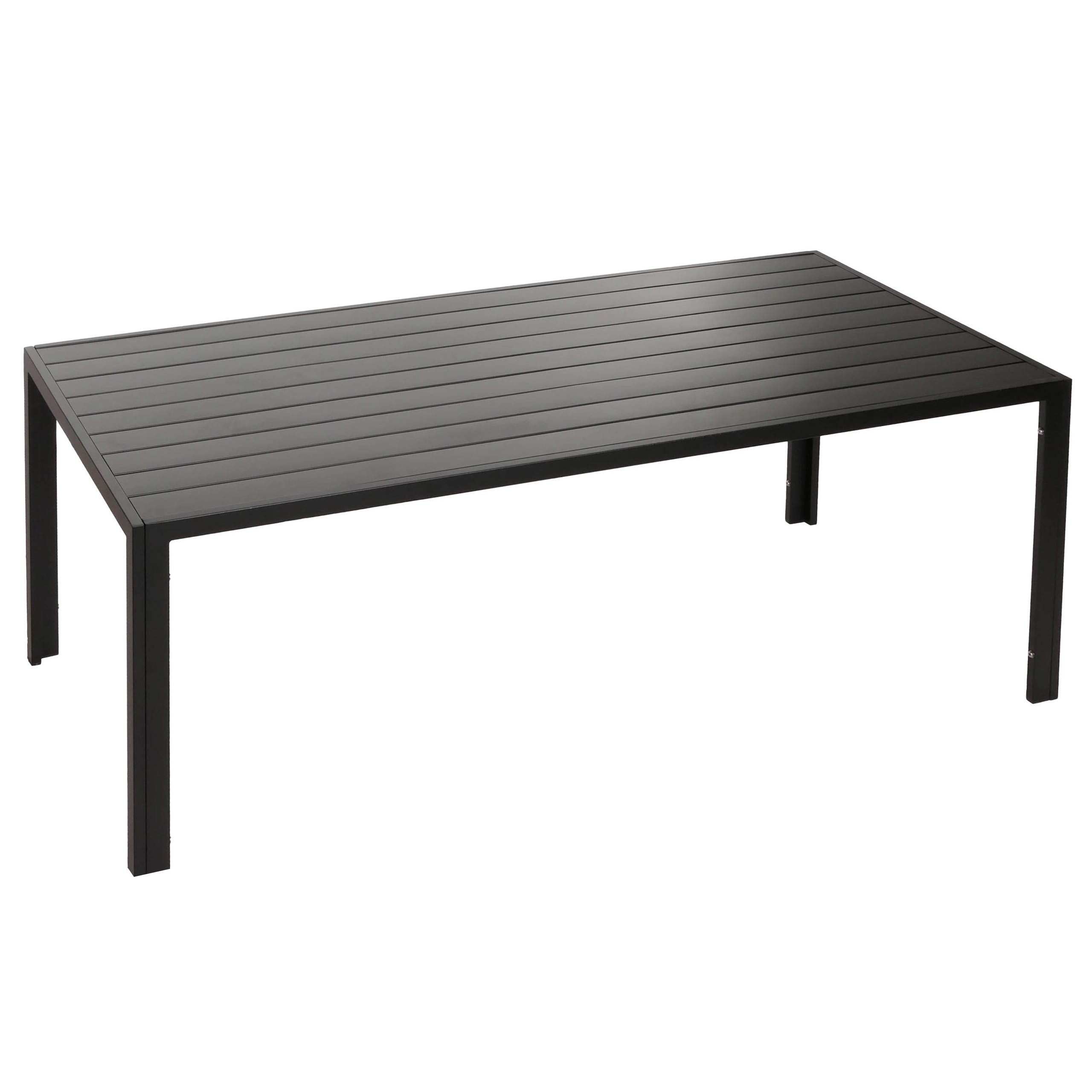 PROREGAL® Gartentisch Alu-Esstisch 73x180x80cm wetterfest Anthrazit Bistrotisch Gartentisch