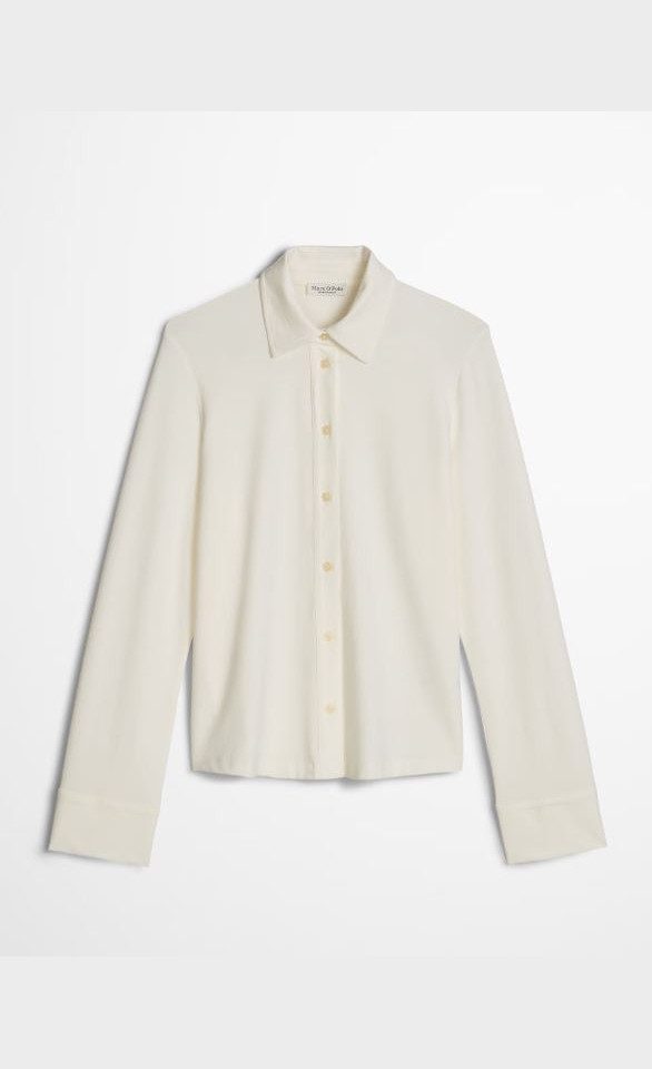 Marc O'Polo Hemdbluse Jersey Bluse MARC O´POLO weiß
