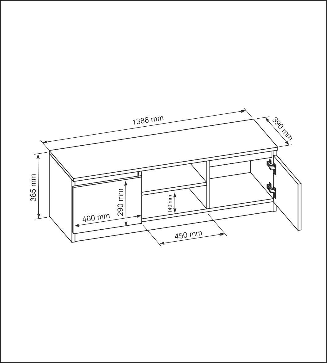 meble masztalerz Lowboard Modernes Design mit günstig online kaufen
