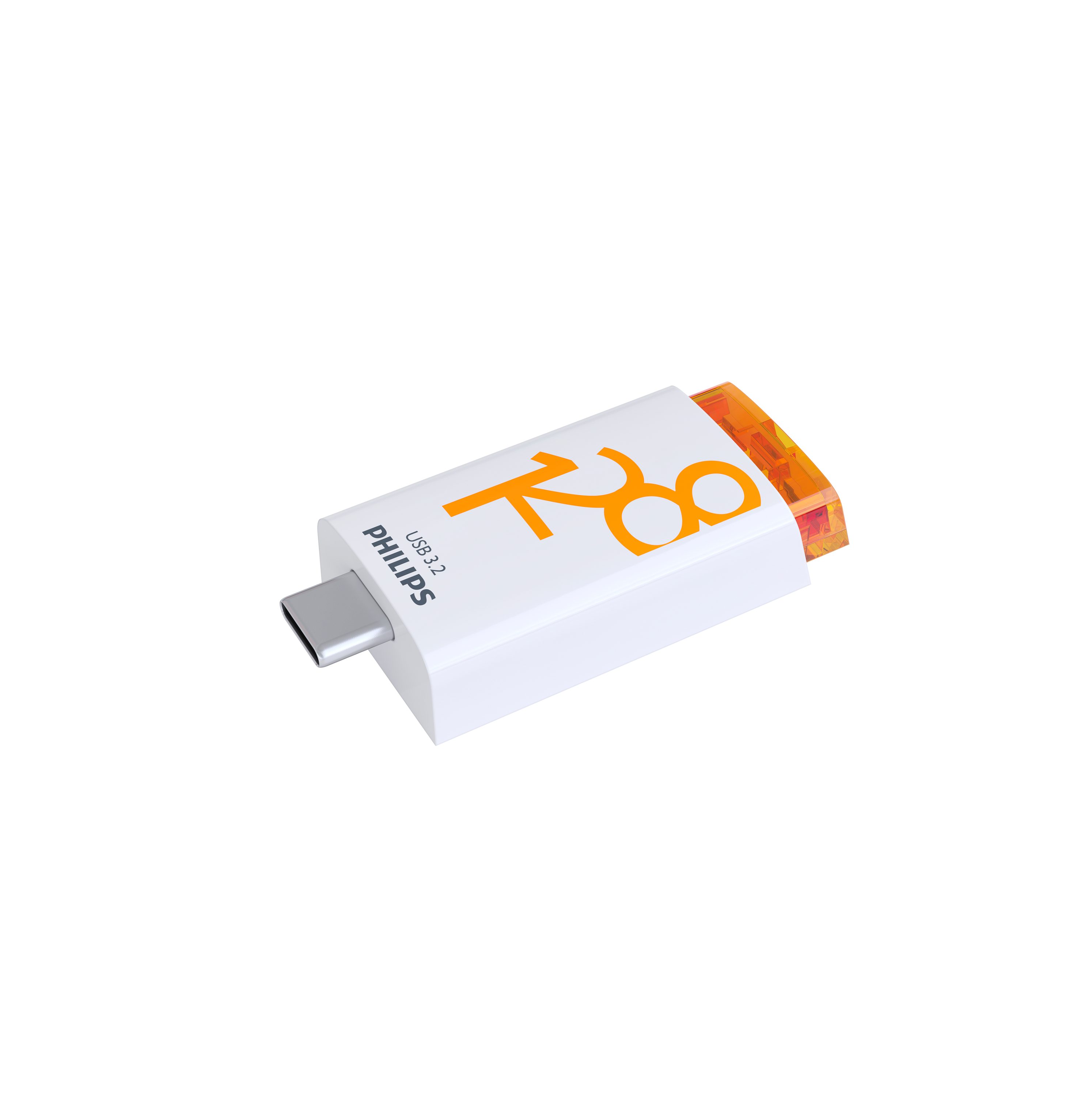 Philips FM12FD175B/00 USB-Stick (USB 3.2, Lesegeschwindigkeit 120,00 MB/s, Click Edition USB-C, 128 GB)