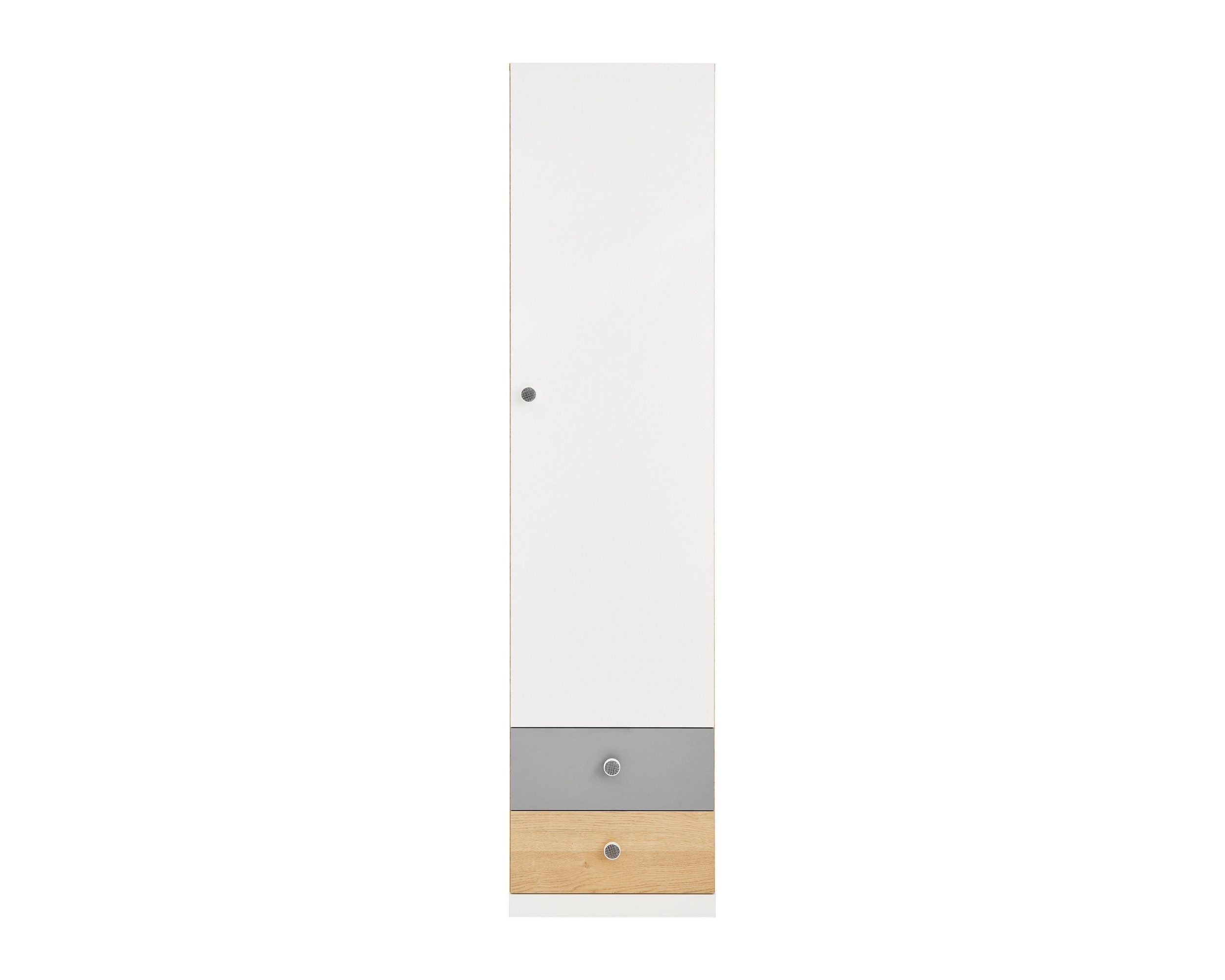 Deine Möbel 24 Kinderregal POKO 04 45 / 190 / 40 cm [B/H/T], in Biskuiteiche / Weiß Lux / Grau