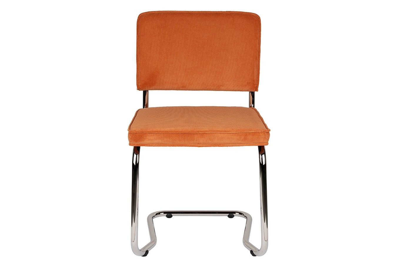 Zuiver Armlehnstuhl Freischwinger King Cord orange