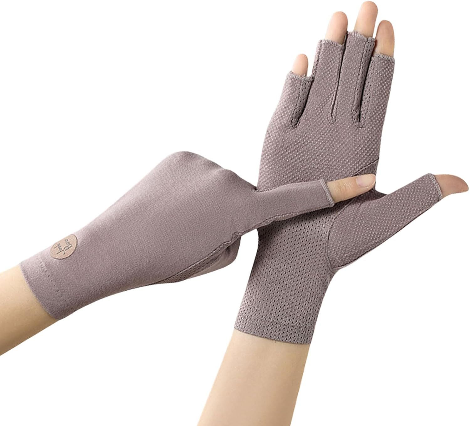 nsihing Fahrradhandschuhe Sommerhandschuhe für Damen, UV-Schutz, Halbfinger