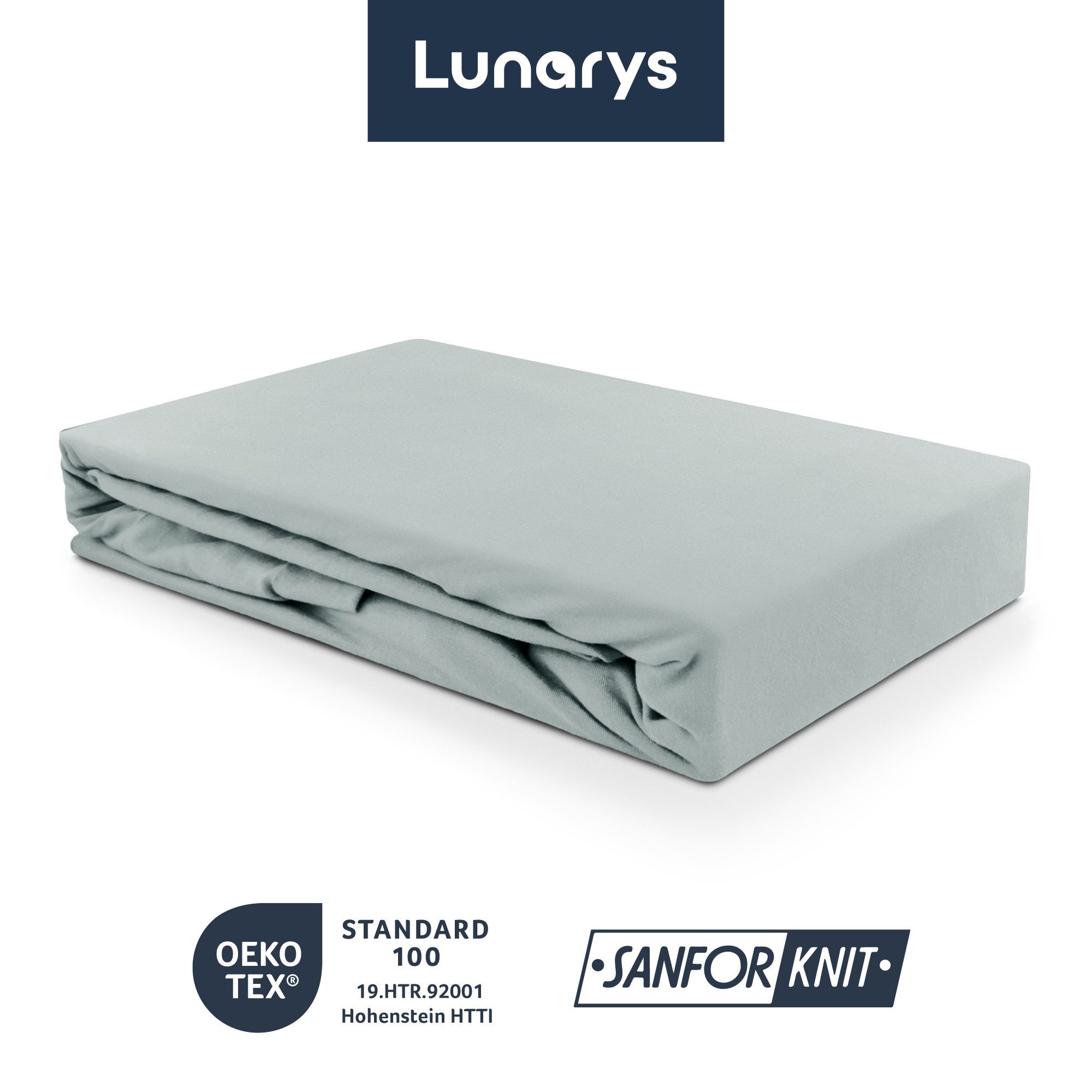 Lunarys Spannbettlaken SleepRoyal, Jersey-Elasthan, Gummizug: rundum, (1 Stück), 90x200 cm, 250 g/m², extrem hochwertig, Luxus Multi-Stretch Laken – Bild 2 von 5
