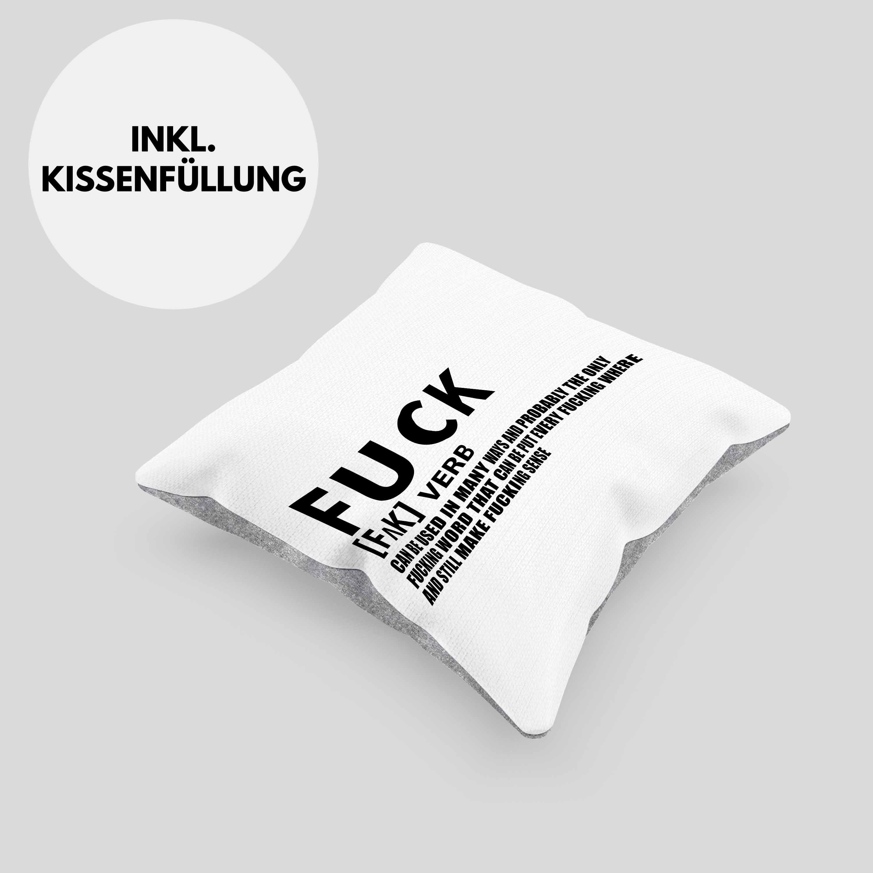 Ironie Dekokissen 40x40 Füllung Trendation mit Spruch Kissen Sarkasmus Grau Lustige - Trendation Geschenk Erwachsener Humor Geschenkidee Lustiger Dekokissen