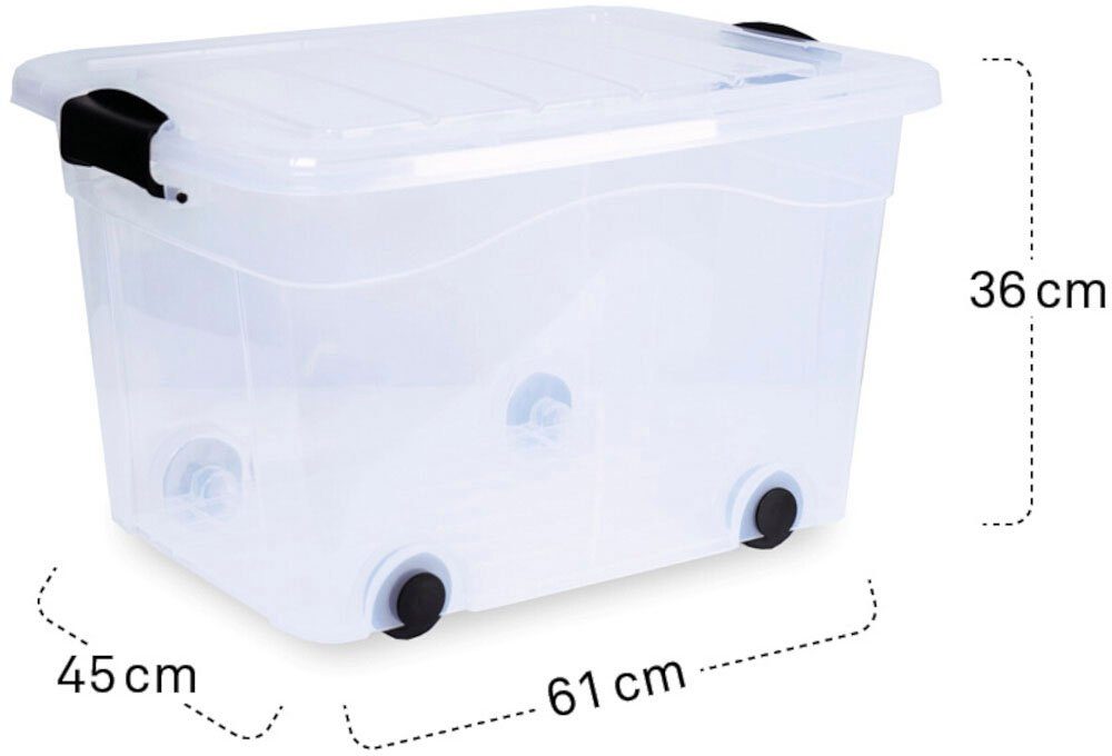 Siena Home Aufbewahrungsbox Anzio (1 St), mit Rollen und Deckel, Kunststoff – Bild 5 von 5