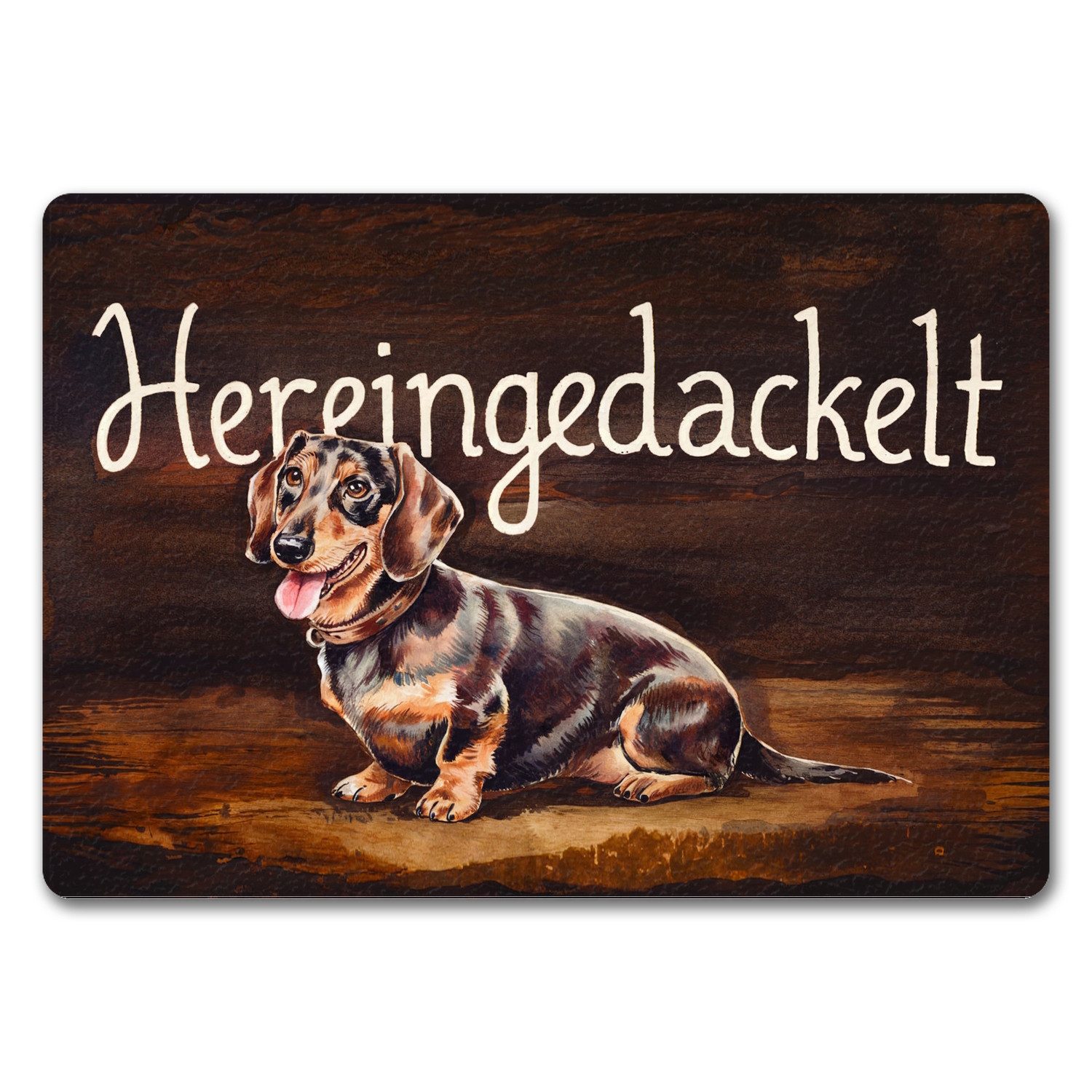 speecheese Fußmatte Hereingedackelt Fußmatte in 35x50 cm ohne Rand mit Dack günstig online kaufen