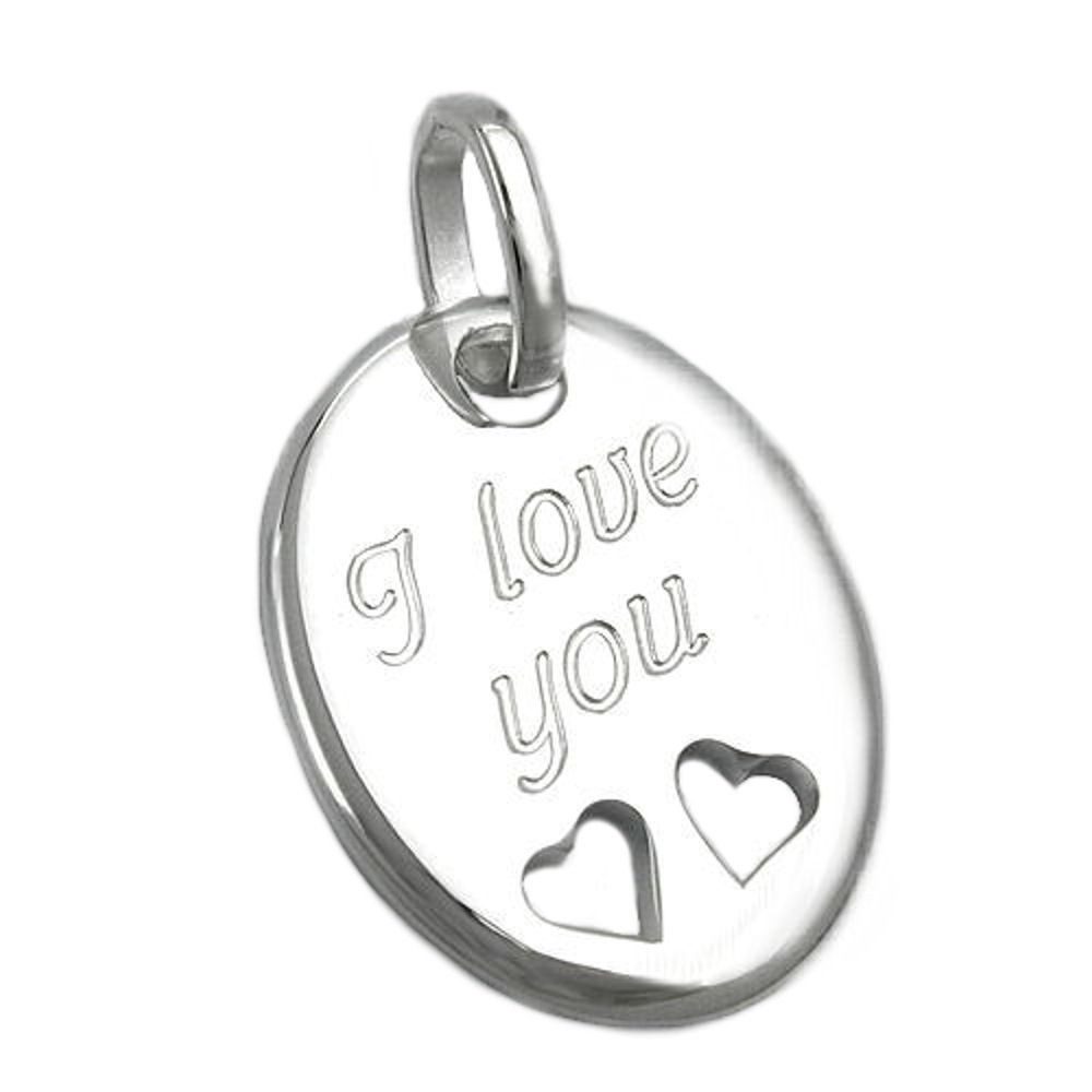 Kettenanhänger I love you - Anhänger aus 925 Silber