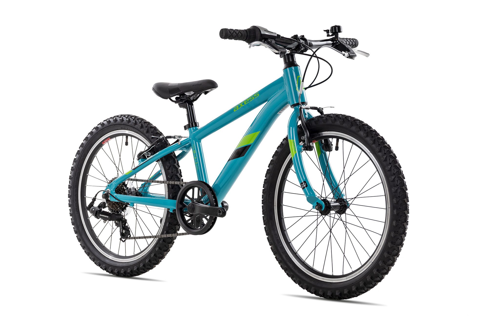 Axess Kinderfahrrad STIPE 20, 7 Gang Shimano Tourney RD-FT35 SuperShort Cage Schaltwerk, Kettenschaltung, Kinderrad 20 Zoll 7-Gang blau