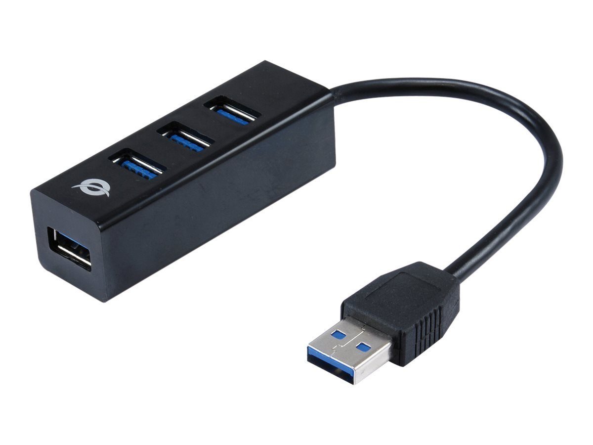 Conceptronic USB-Verteiler CONCEPTRONIC USB-Hub 4Port USB3.0 -> USB 3.0 +USB-C Adapter
