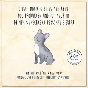 Mr. & Mrs. Panda Tragetasche Französische Bulldogge Lebensretter - Braun Pastell - Geschenk, Hunde (1-tlg), Lange Tragegriffe