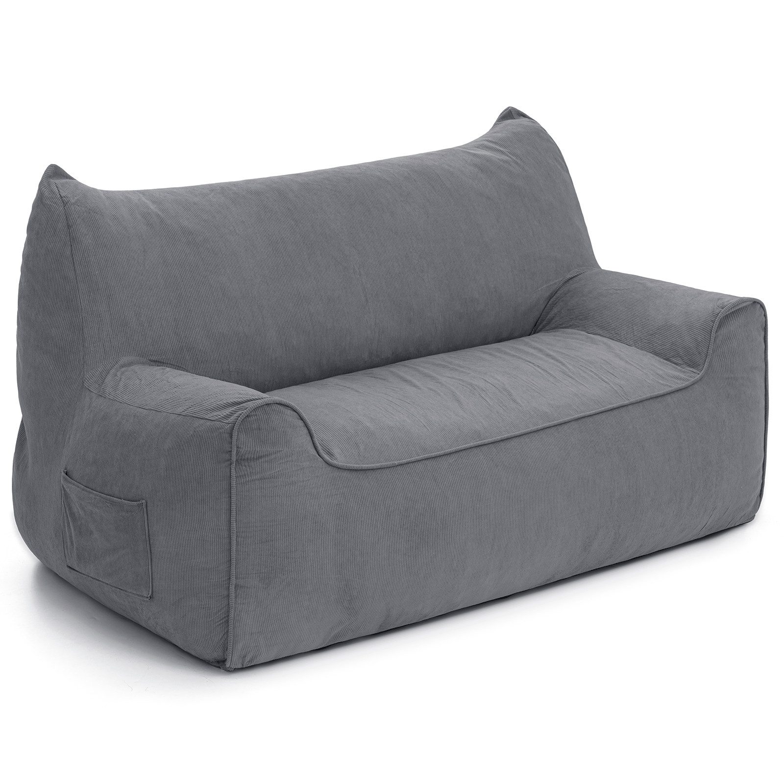 Insma Sitzsack XXL 2-Sitzer Lazy-Sofa Loungesessel 140cm aus Chenille mit Füllung, Relaxsessel Bean Bag mit Rückenlehne für Lesen, Gaming, Wohnzimmer