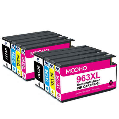 MOOHO 8PK 963XL für HP 963 Druckerpatronen Multipack 963 XL Tintenpatrone (Kompatible für HP OfficeJet Pro 9010e 9012e 9014e 9015e 9016e, 9018e 9019e 9020e 9022e 9025e)