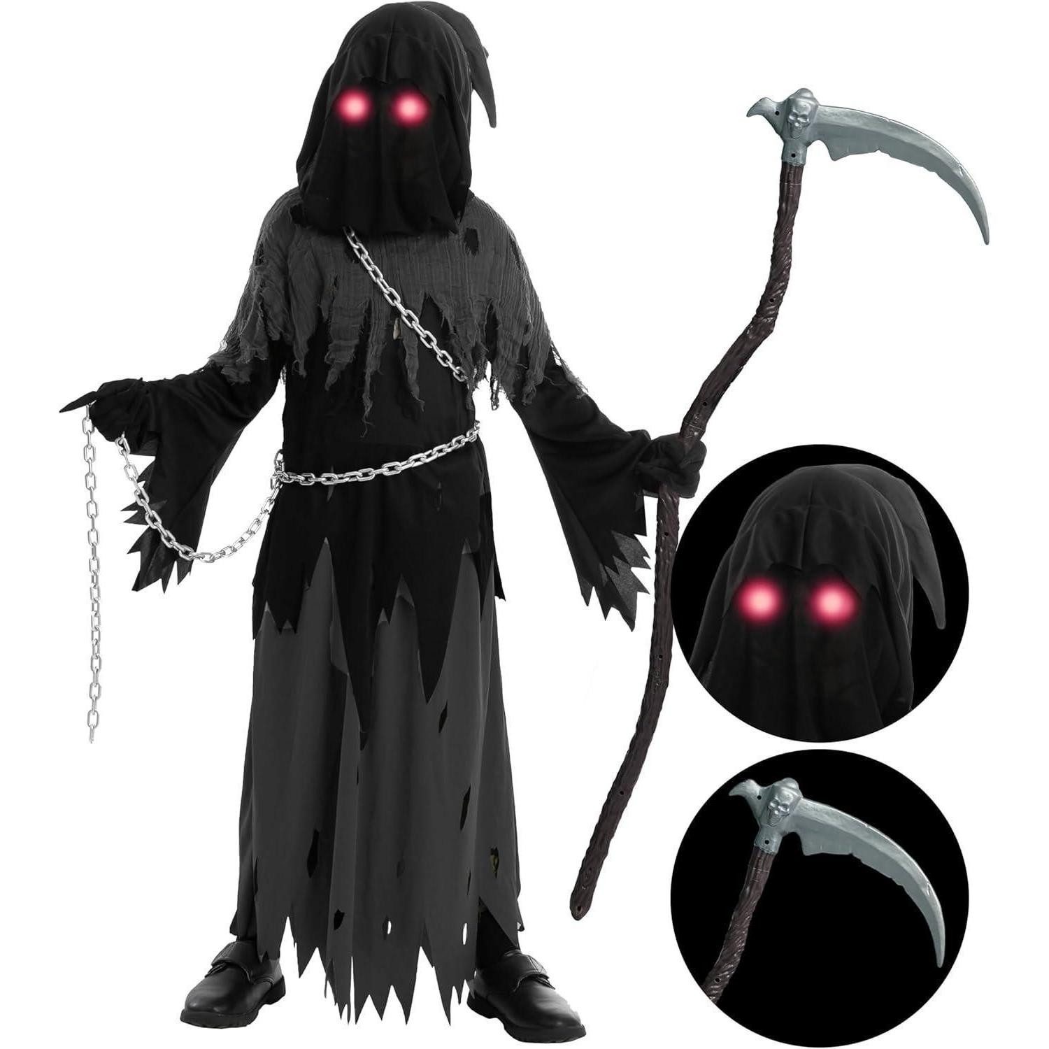 LuxusKollektion Monster-Kostüm Kostüm Sensenmann Jungen Halloween XX-Large (14 - 16 Jahre) Schwarz
