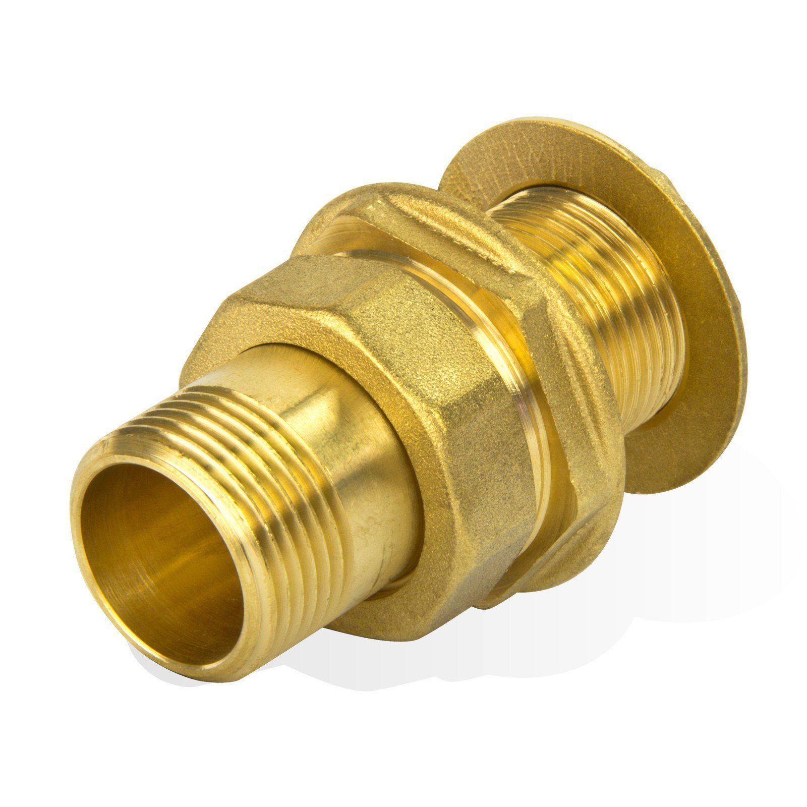 Gewindefitting Wanddurchführung 3/4" DN20 Messing Durchführung Verschraubung