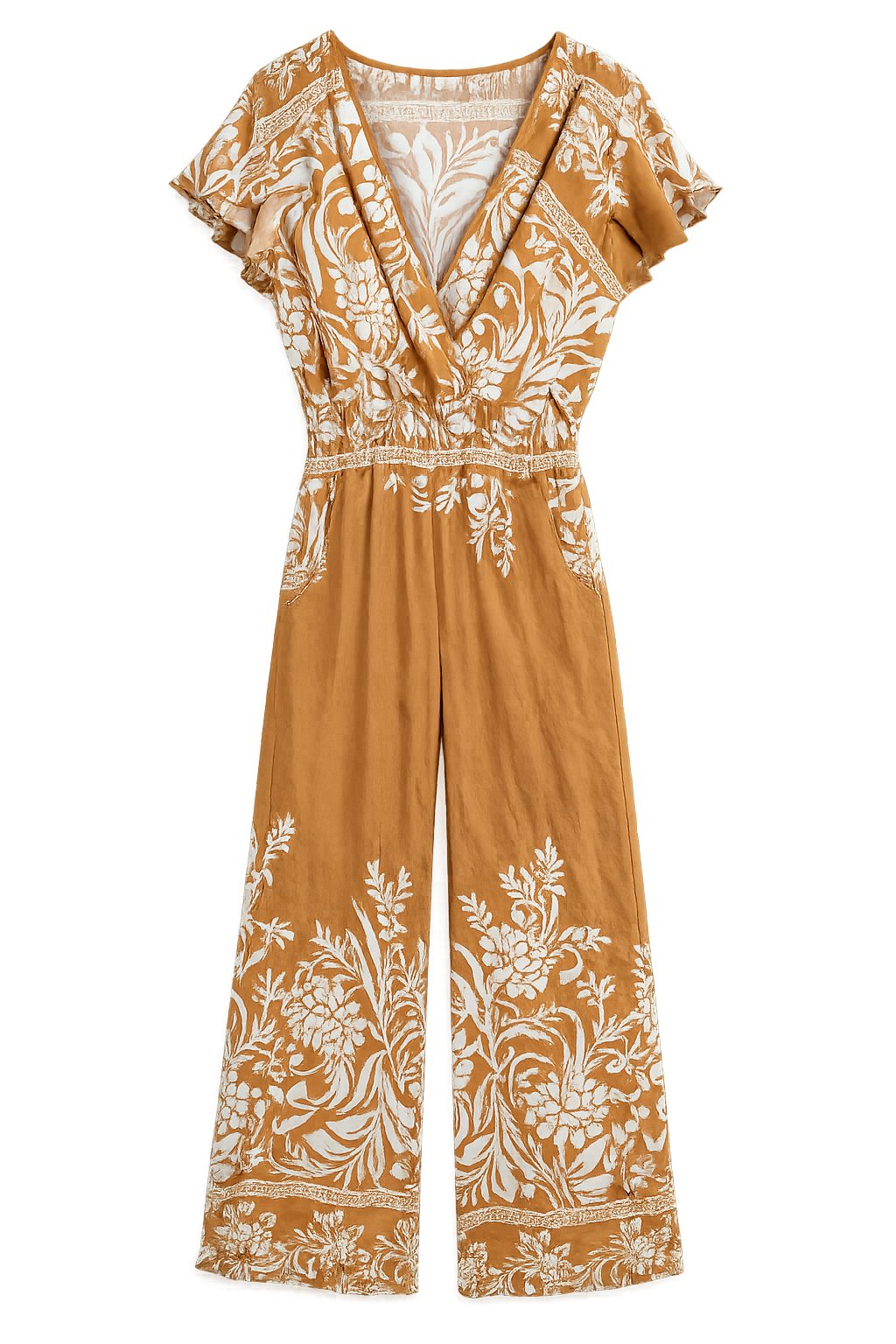 ITALY VIBES Jumpsuit - Sommerlicher Viskose Overall mit Blumenprint für Damen