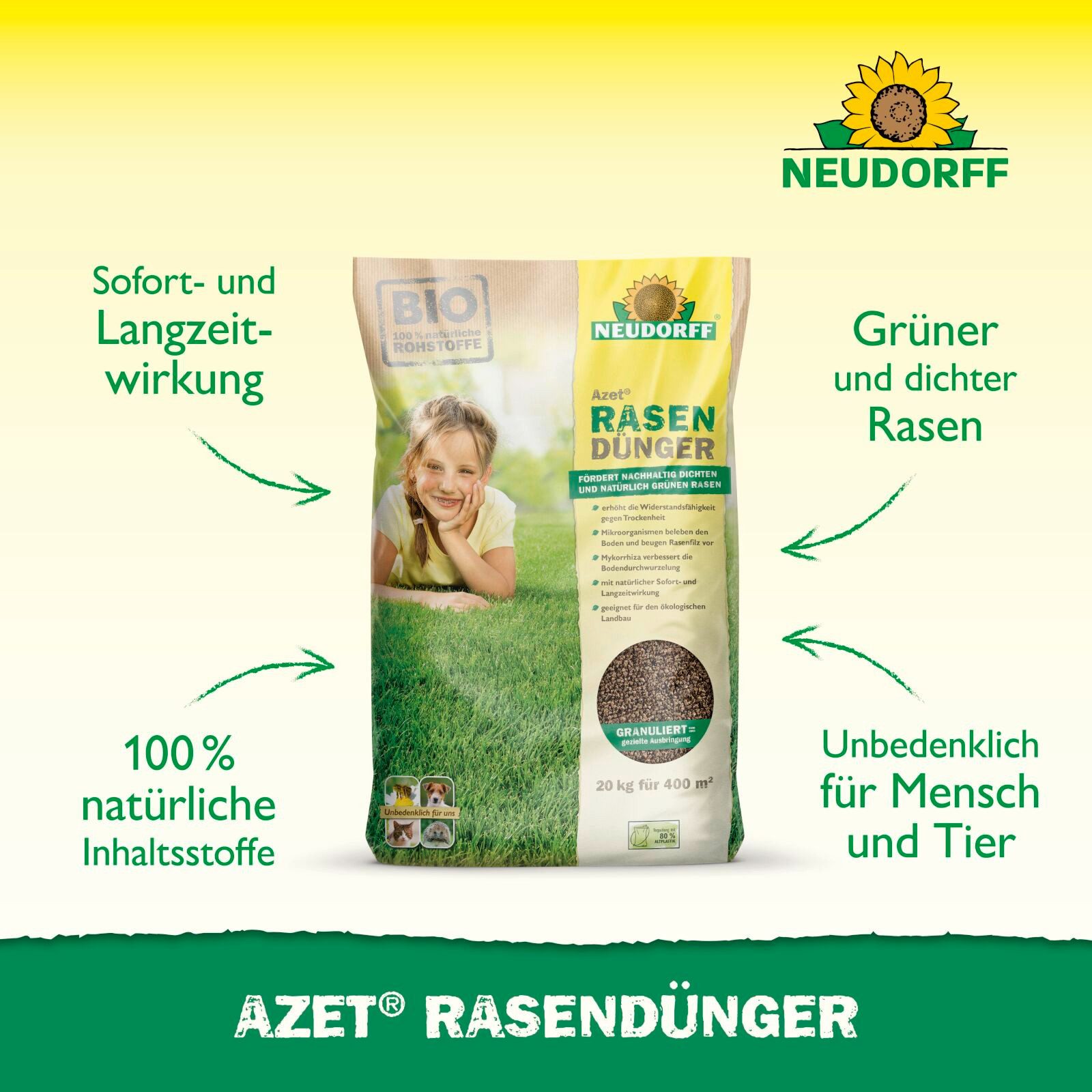 Neudorff Rasendünger Azet RasenDünger 10 kg günstig online kaufen