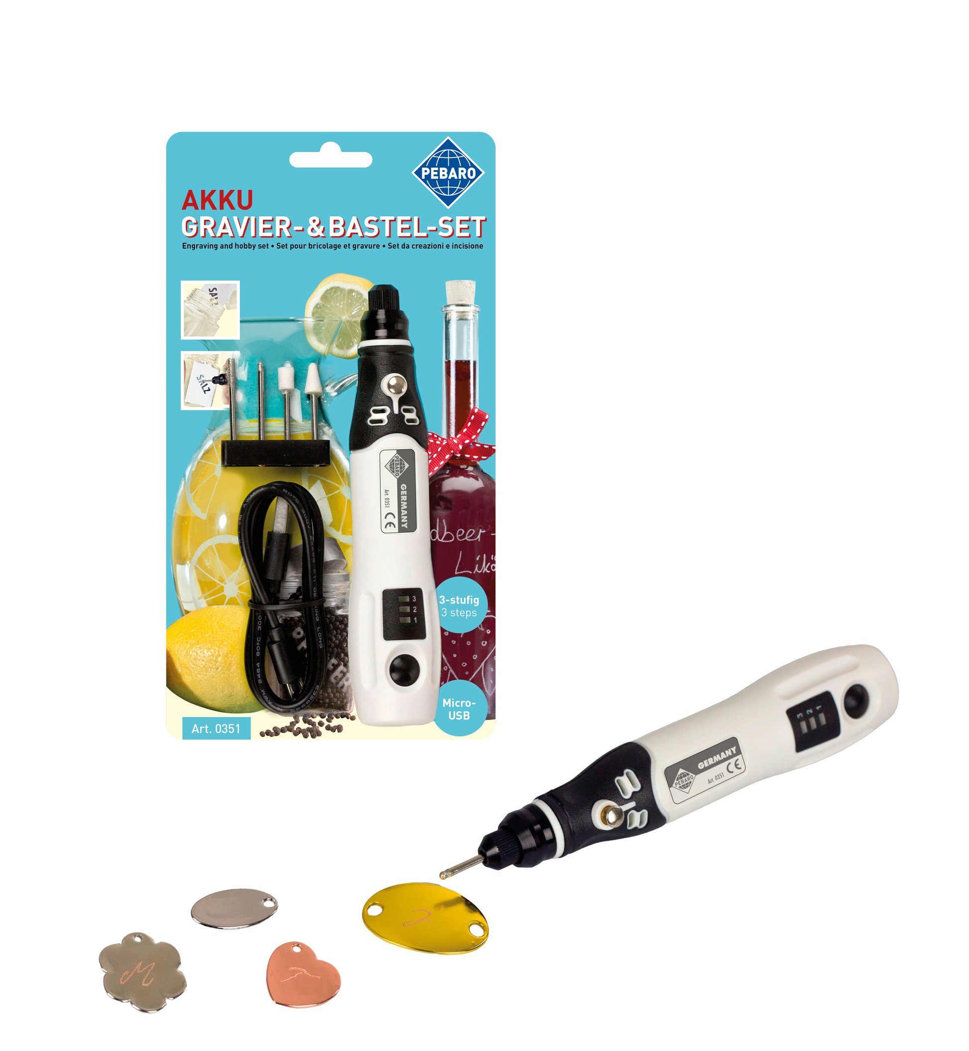 Pebaro Kreativset Akku Gravier- und Bastel-Set, 0351