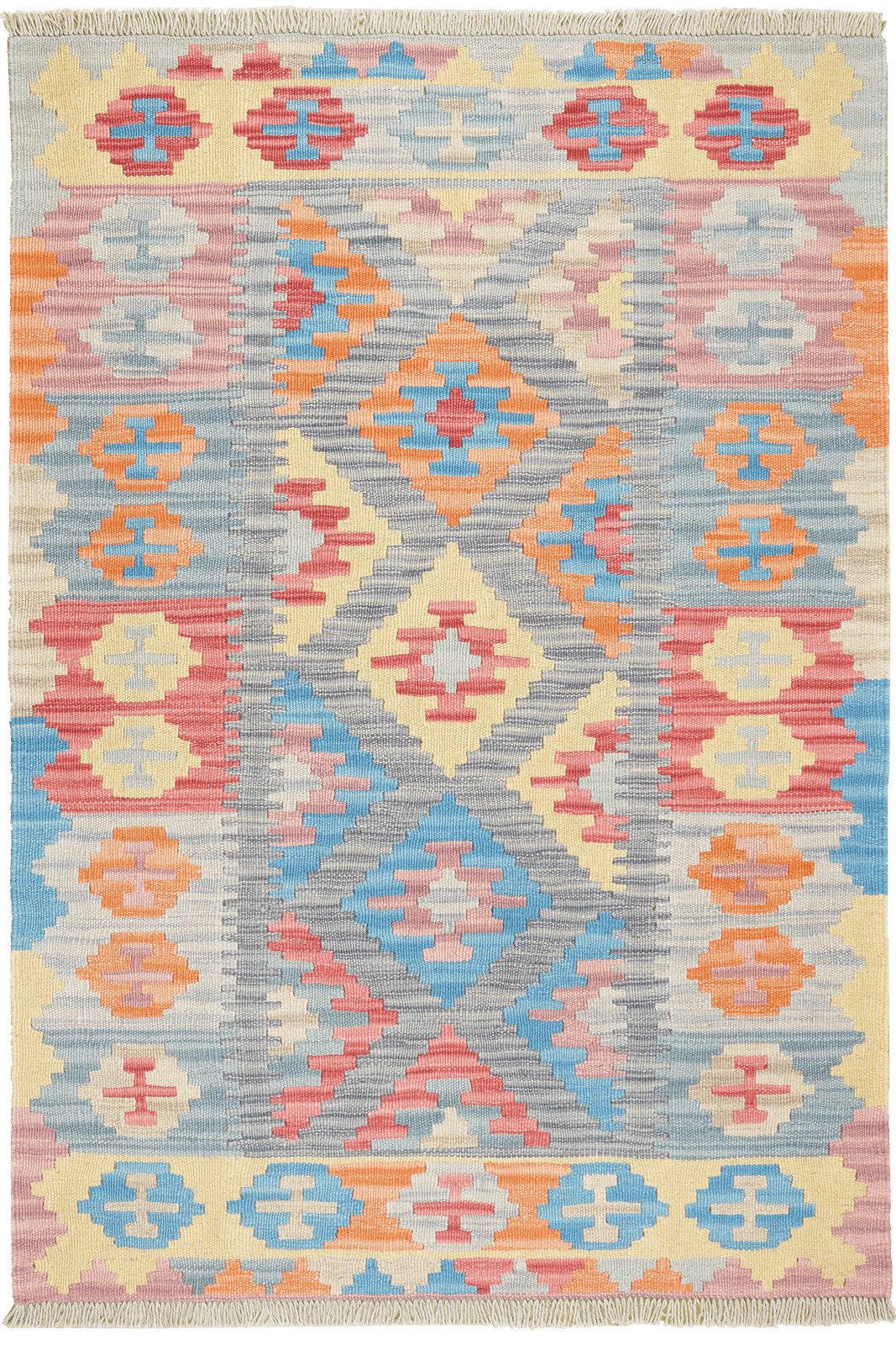 Looma Teppich Kelim Gashgai 148x100cm, rechteckig, Höhe: 5 mm, Gashgai, Schurwolle, Unikat
