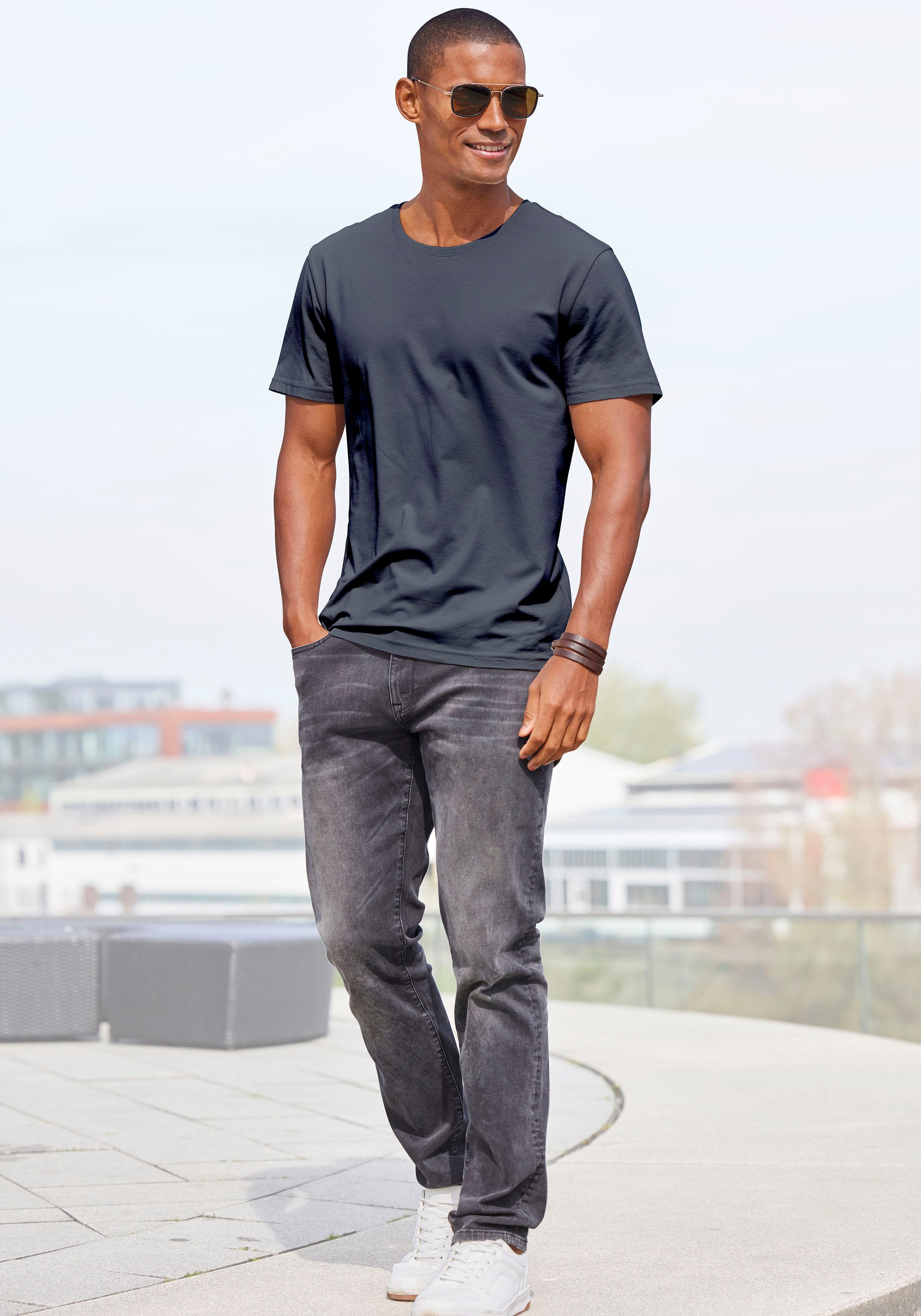 AUTHENTIC LE JOGGER T-Shirt (Packung, 2) Freizeitshirt aus 100% Baumwolle