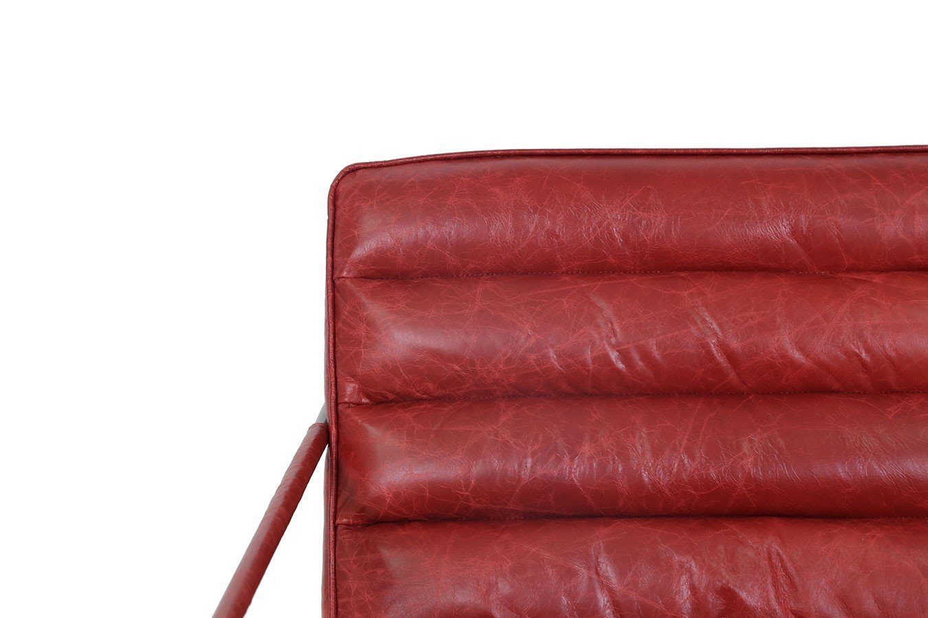 daslagerhaus living Loungesessel Lounge Sessel Century rot Leder