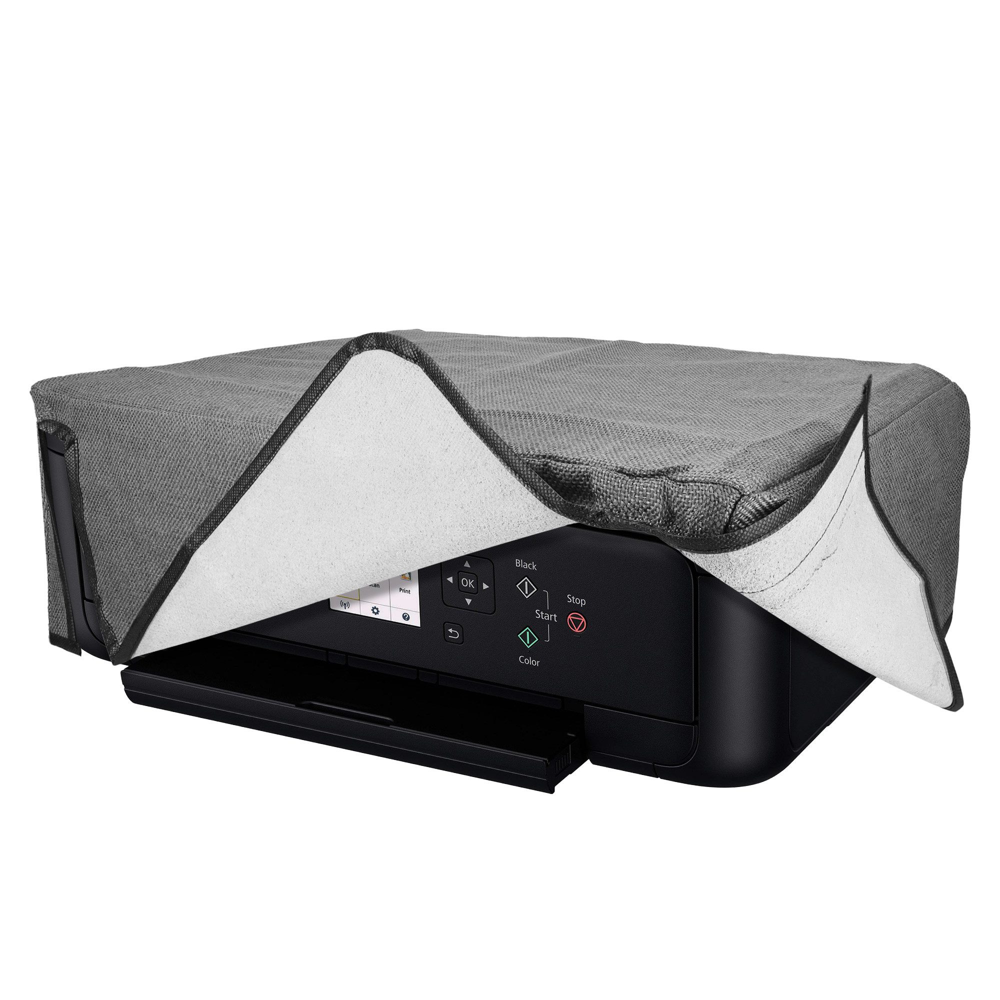 kwmobile Abdeckhaube Printer Hülle für Canon Pixma TS5150 / 5151 / MG 2555 / Pixma MG2551S, Printer Cover aus Leinen Staubschutzhülle für Drucker