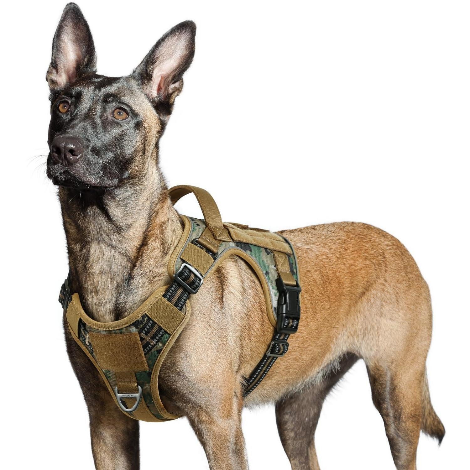 LuxusKollektion Hunde-Geschirr Hundegeschirr L Camouflage Braun Anti-Zug, Textil
