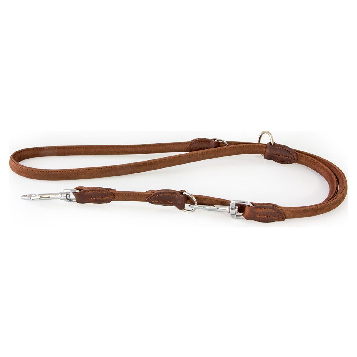 Das Lederband Hundeleine Hunde Führleine rundgenäht Dublin Mocca