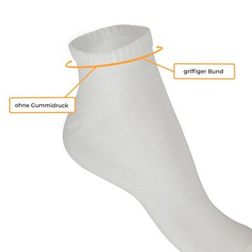 hemmy Fashion Sneakersocken (4-Paar, 4 Paar) Sneaker - Damensocken (4 Paar) Basic Socken "Weiß", Größe: 39-42 mit komfortablem Rippbündchen, hoher Baumwollanteil