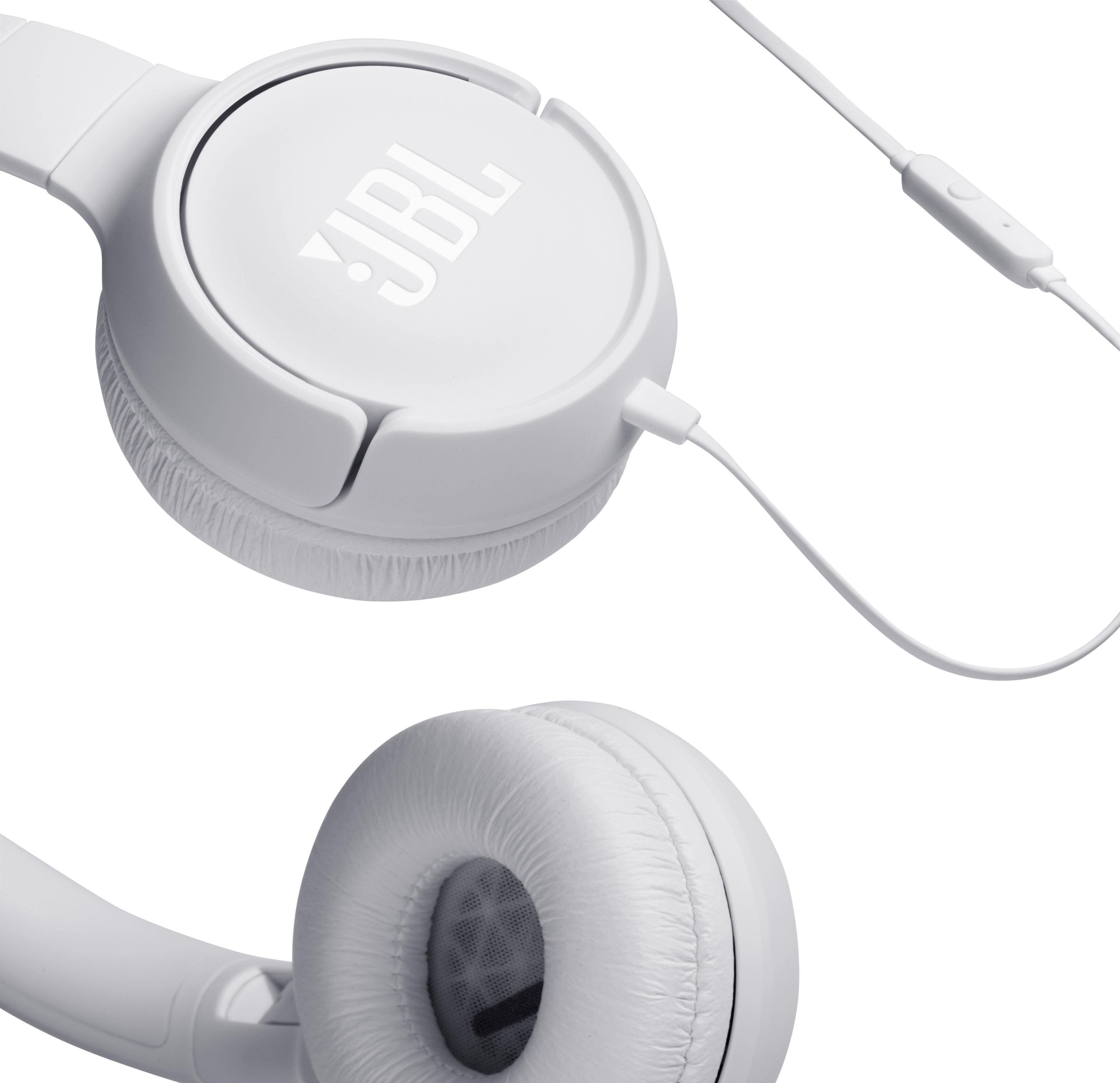 JBL TUNE weiß Google On-Ear-Kopfhörer (Sprachsteuerung, 500 Siri) Assistant