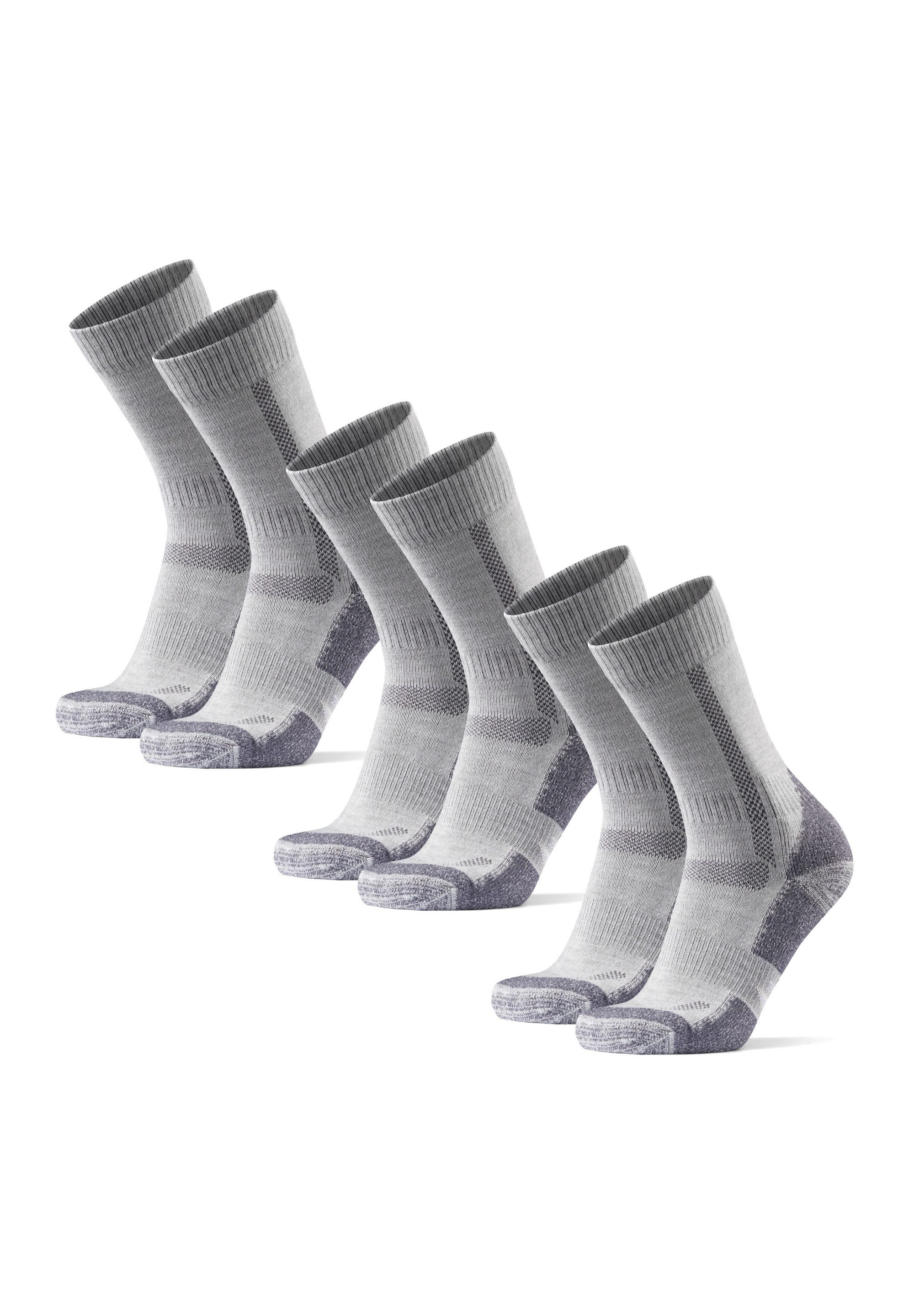 DANISH ENDURANCE Basicsocken Classic Hiking Crew (3-Paar) Anti Blasen Socken zum Wandern, für Herren, Damen & Kinder