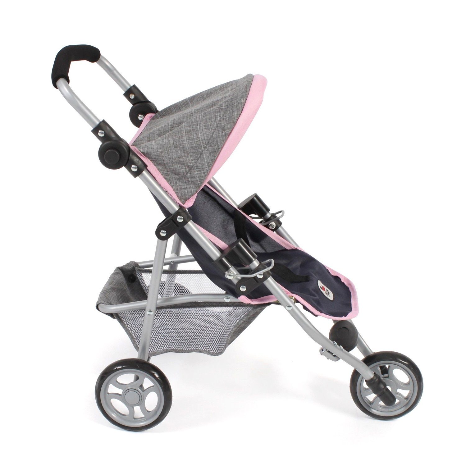 CHIC2000 Puppenwagen 612 26 Jogging Buggy "LOLA", Melange grau-navy