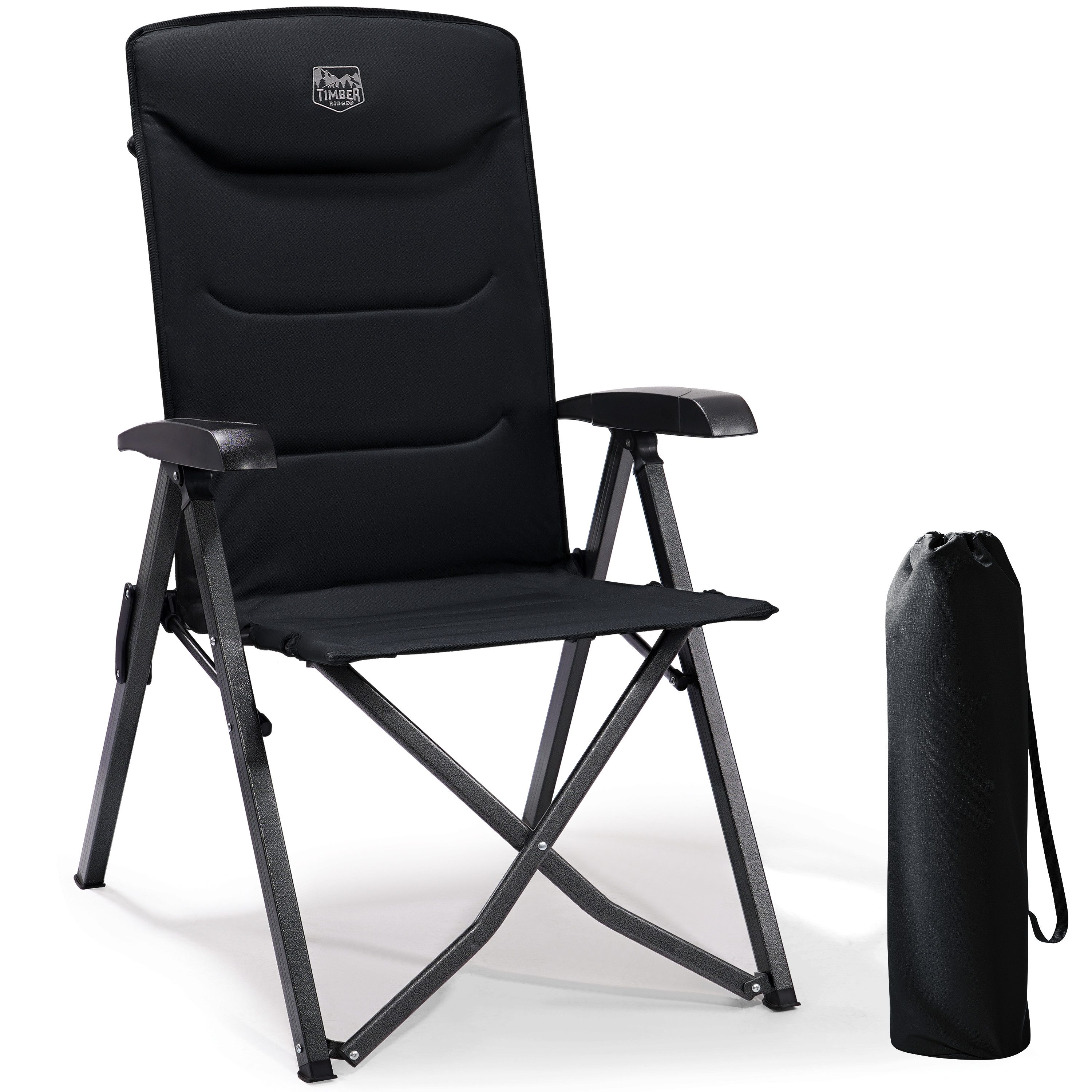 TIMBER RIDGE Campingstuhl Klappstuhl, faltbarer Stuhl mit hoher Lehne und P günstig online kaufen