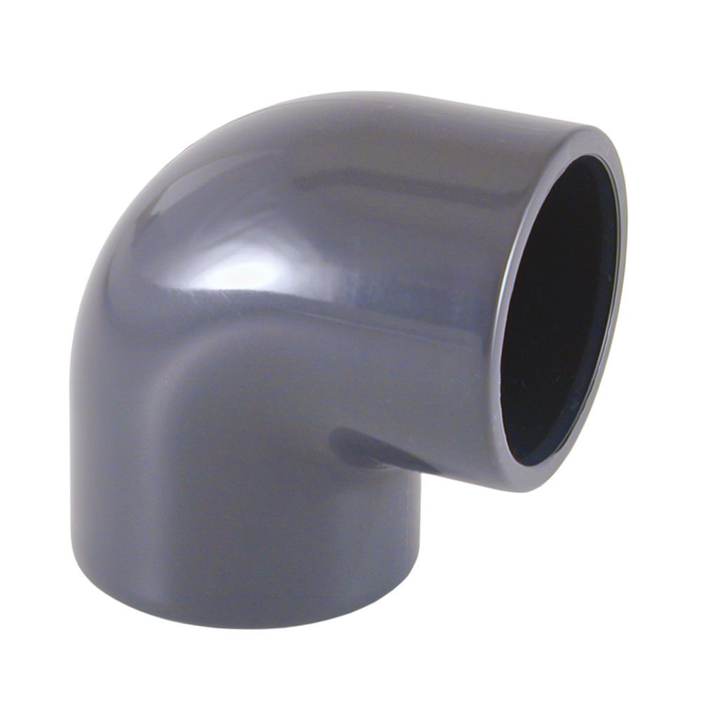 POWERHAUS24 Anschlussstück PVC Winkel 90 Grad D 50 mm