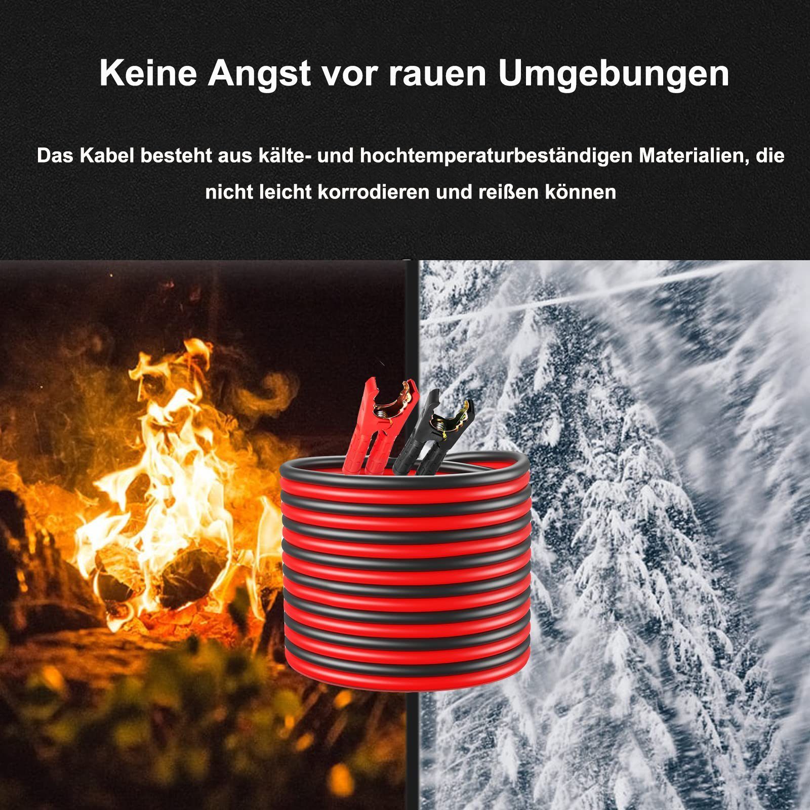 TLGREEN Starthilfekabel, (400 cm), 12V/24V Überbrückungskabel, Starterkabel Set, 30mm² 1000A